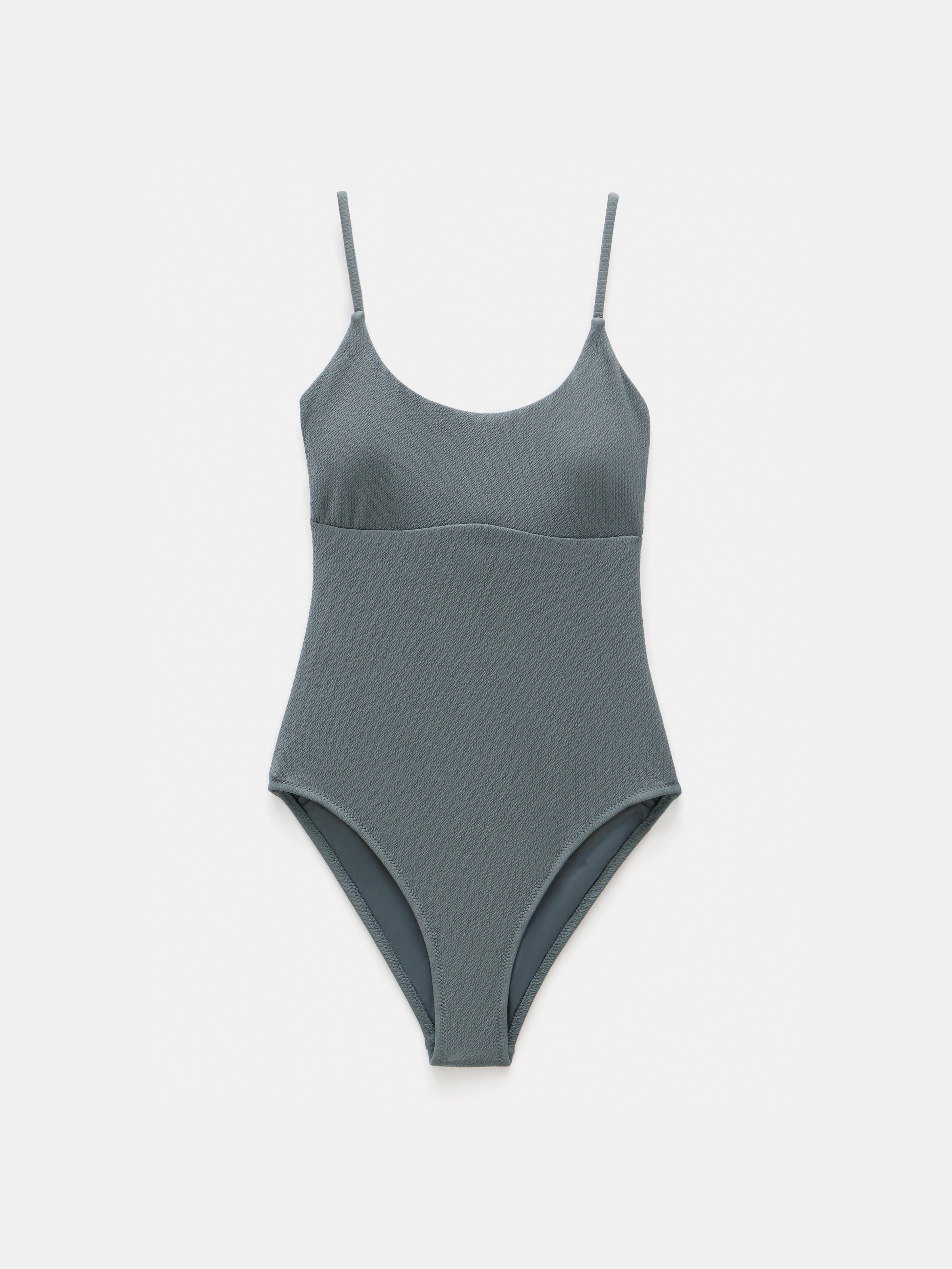 Square Neck Texture Swimsuit