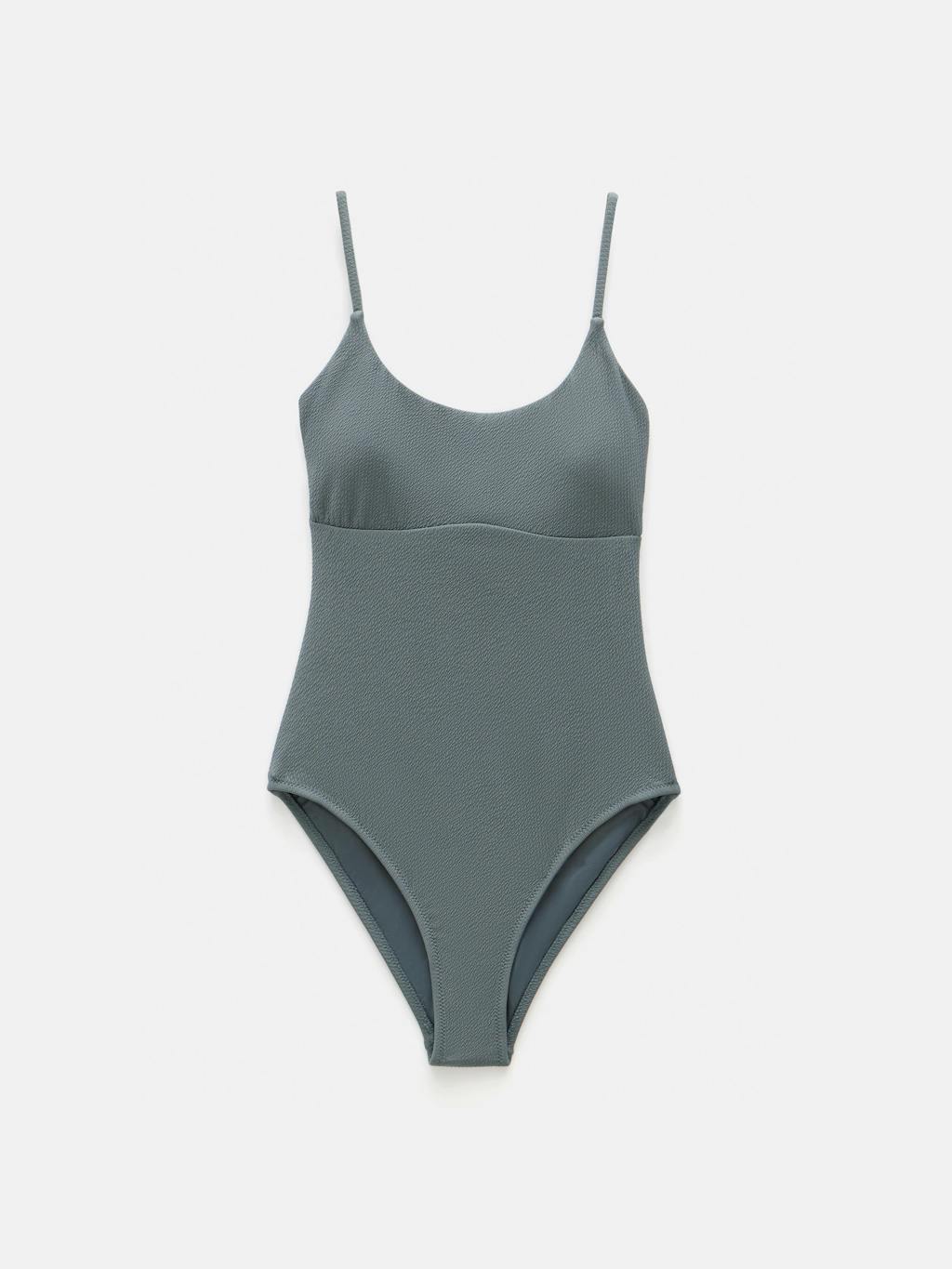 013235-2274-07 Square Neck Texture Swimsuit