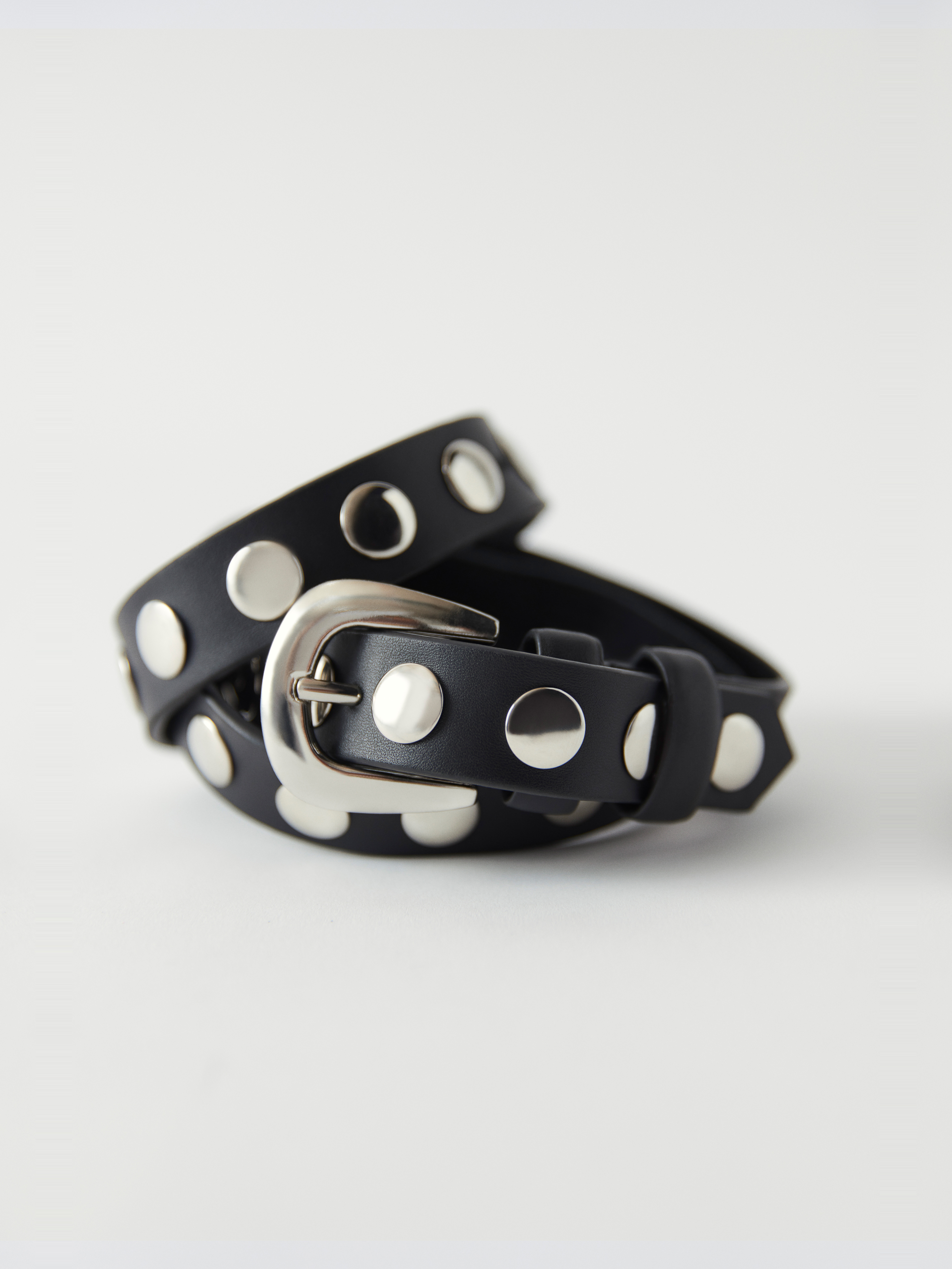Seren Studded Leather Belt | Black | hush