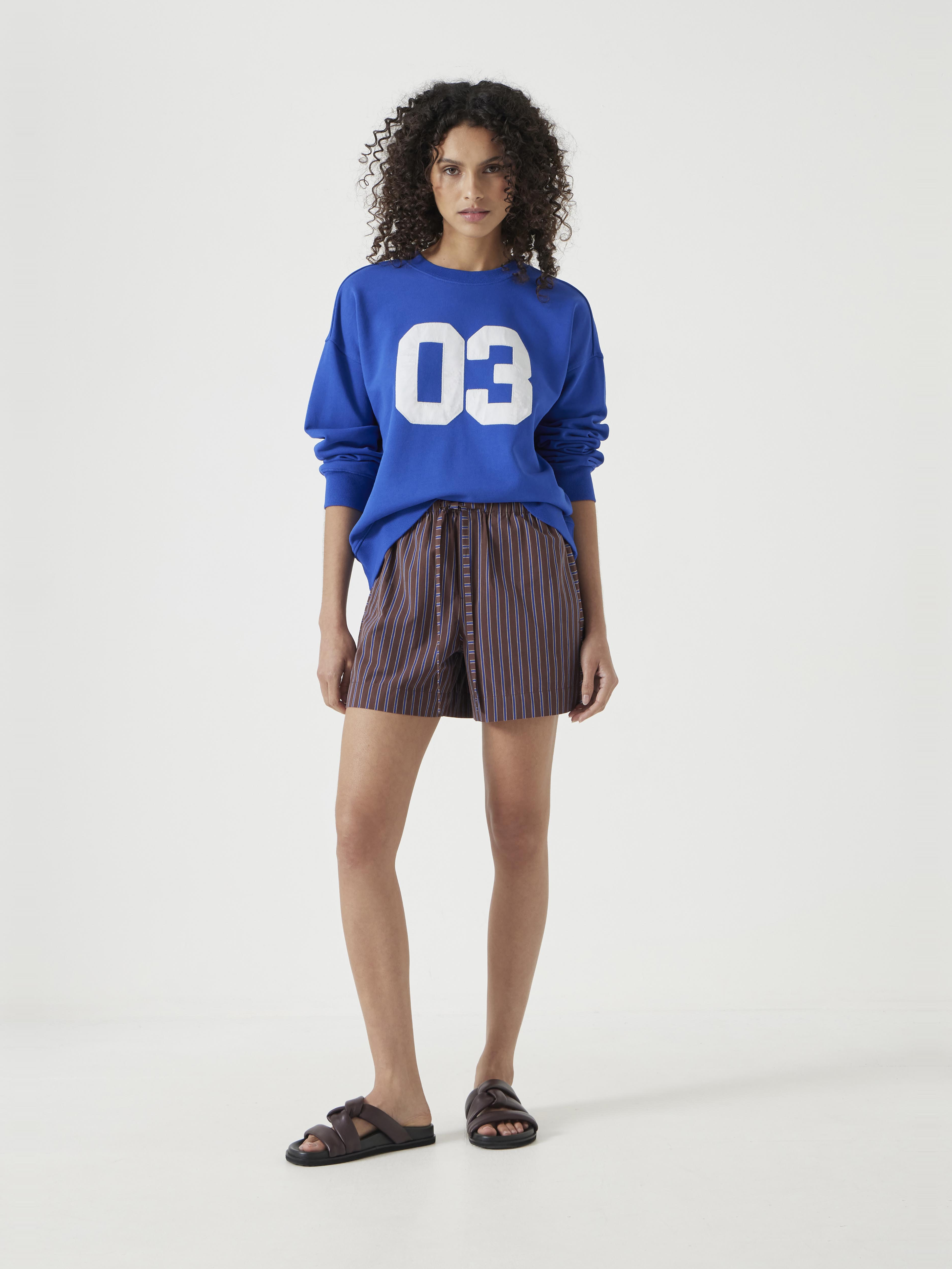 Margot Cotton Stripe Pull On Shorts