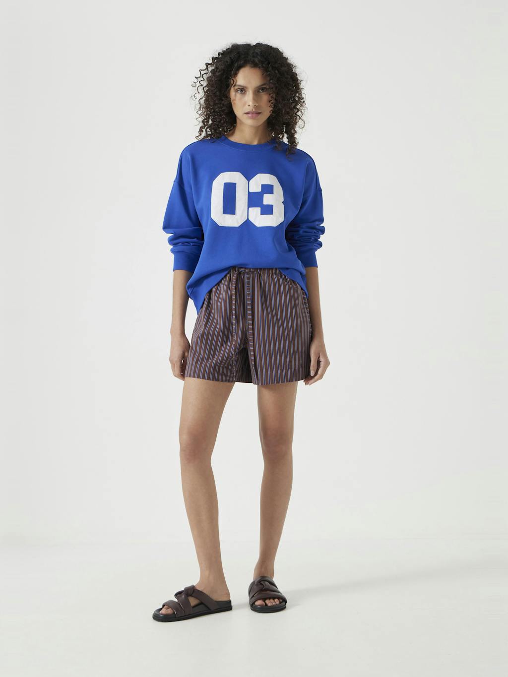 012985-0083-01 Margot Cotton Stripe Pull On Shorts