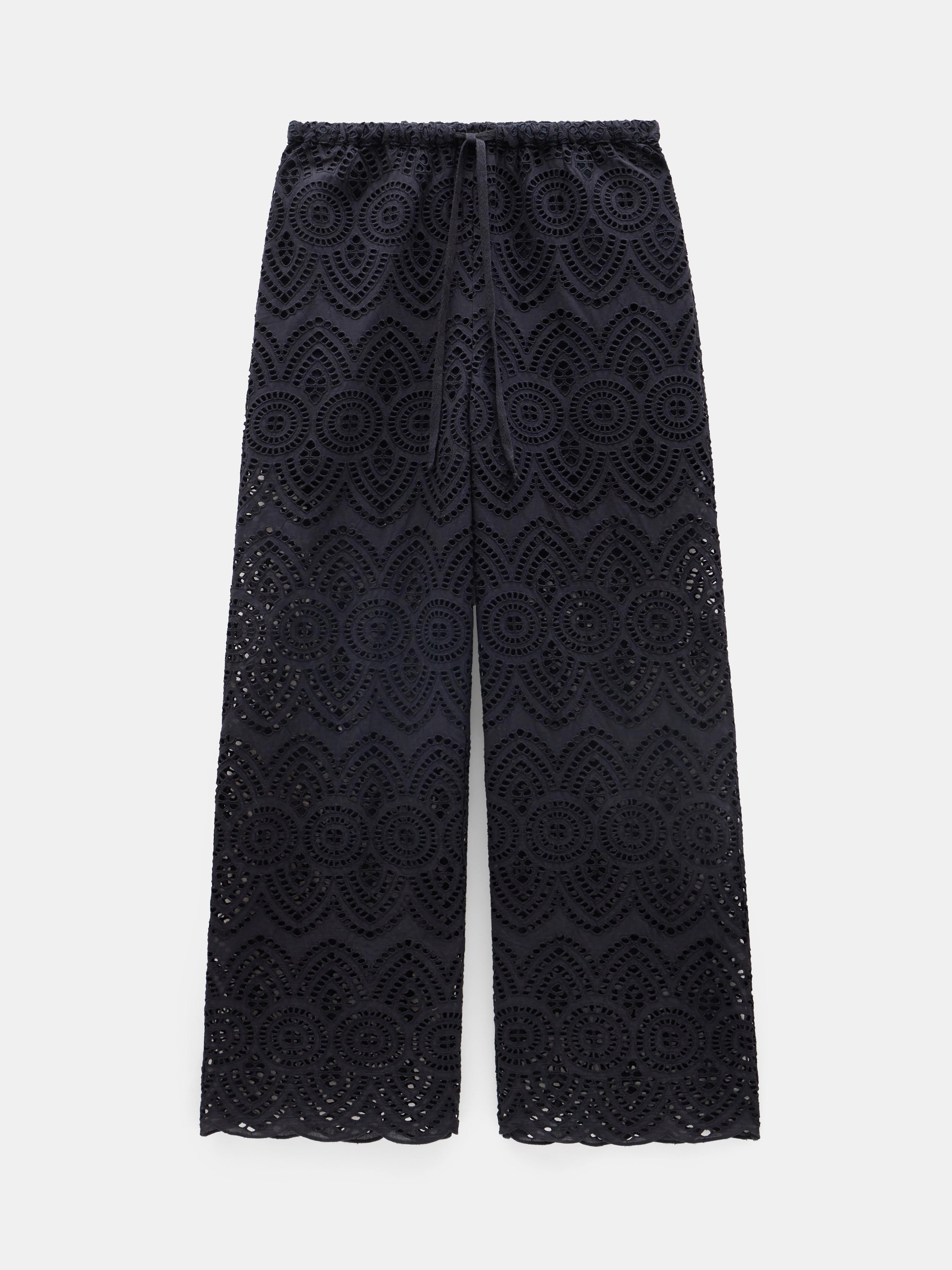 Cotton Broderie Trousers