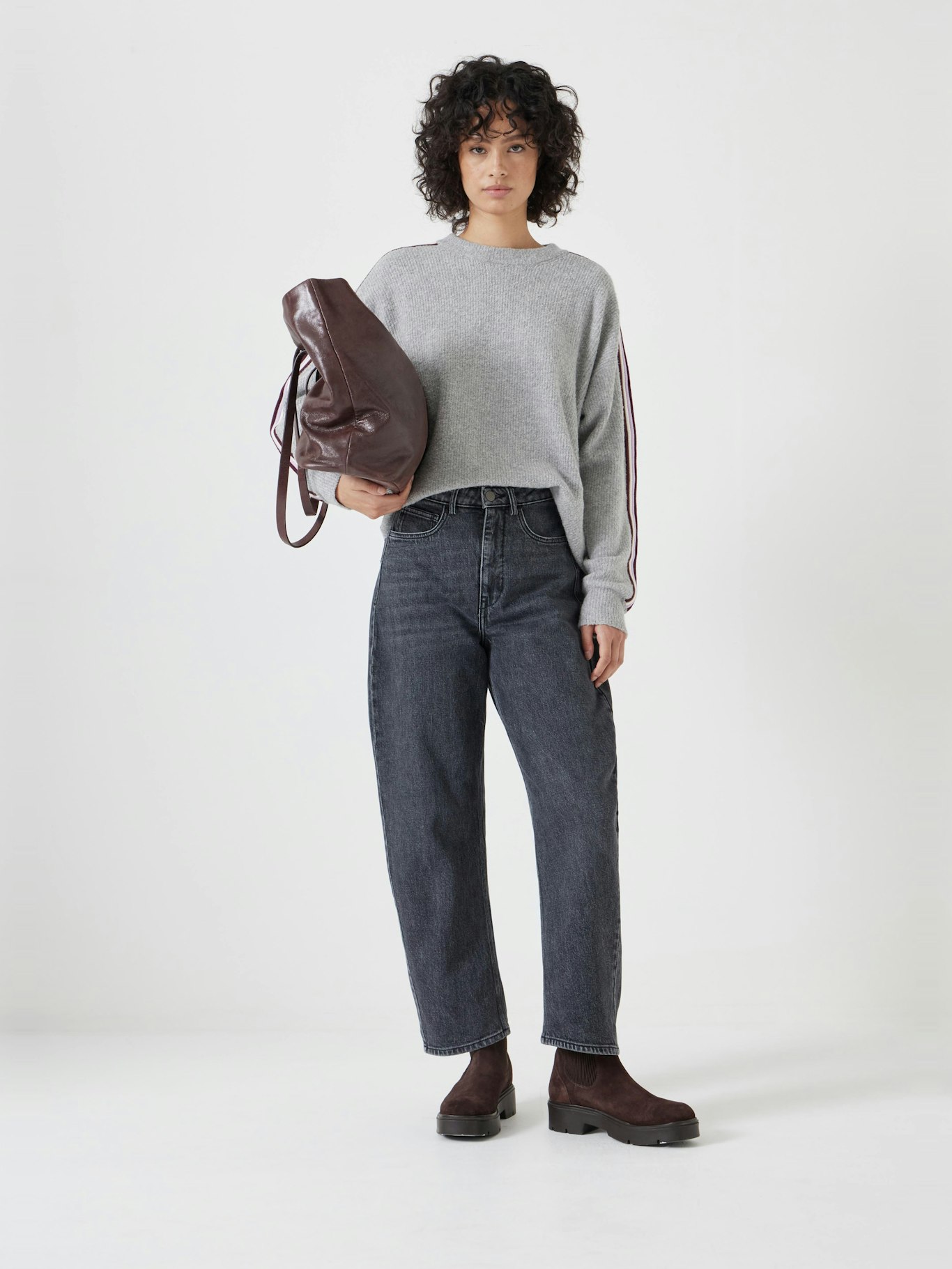 012976-2805-02 Lydia Ottoman Stripe Crew Neck Jumper