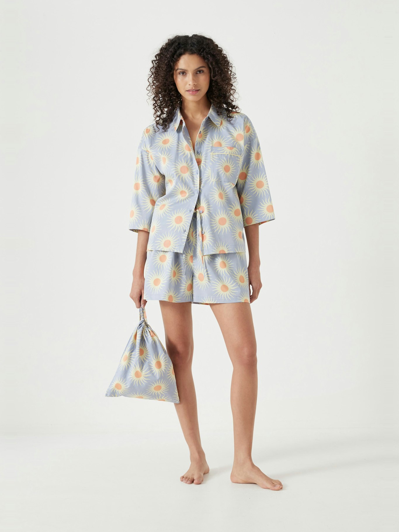 013565-4737-02 Cotton Sateen Short Pyjamas Set