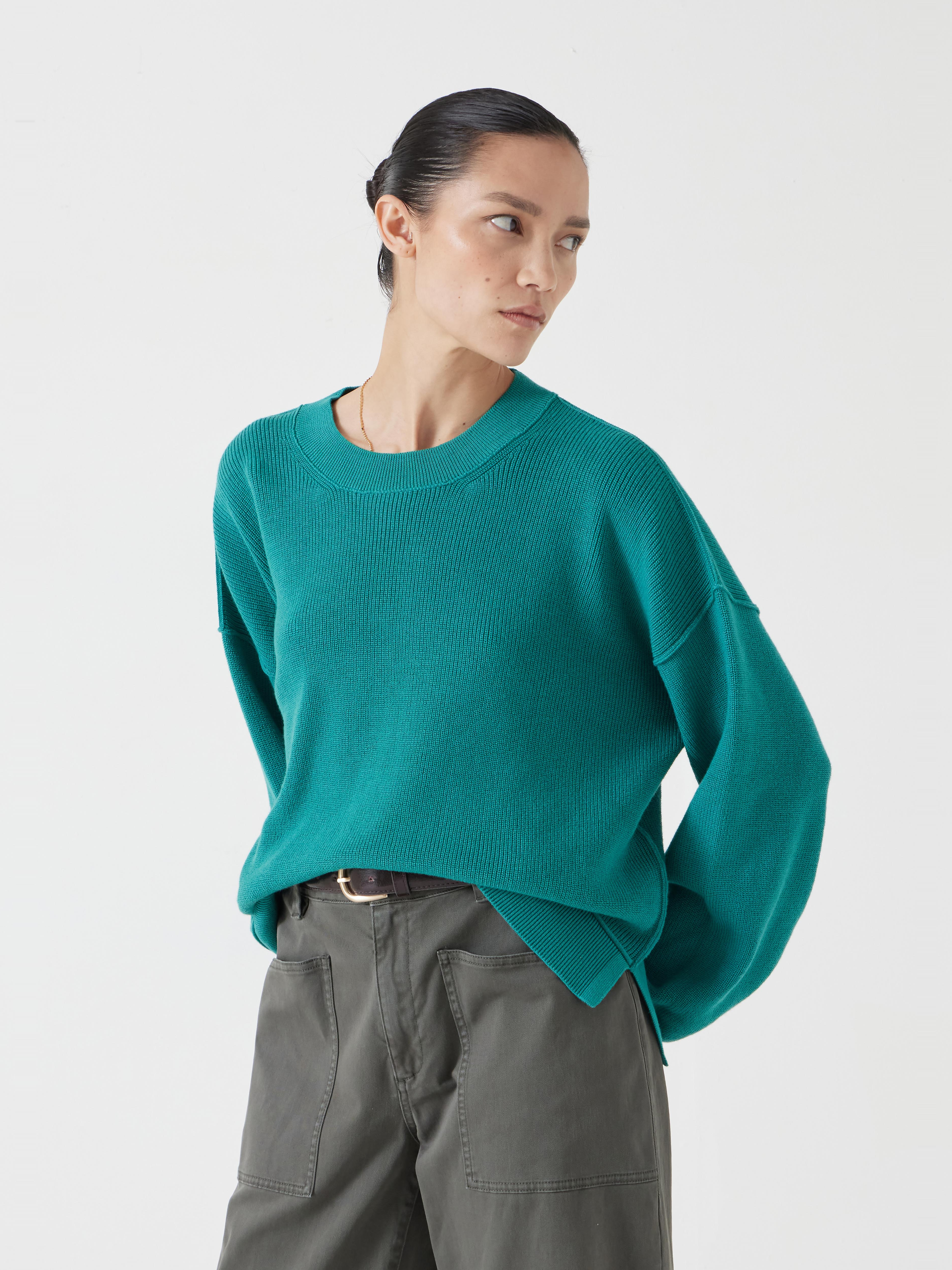 Cotton Boxy Rib Jumper