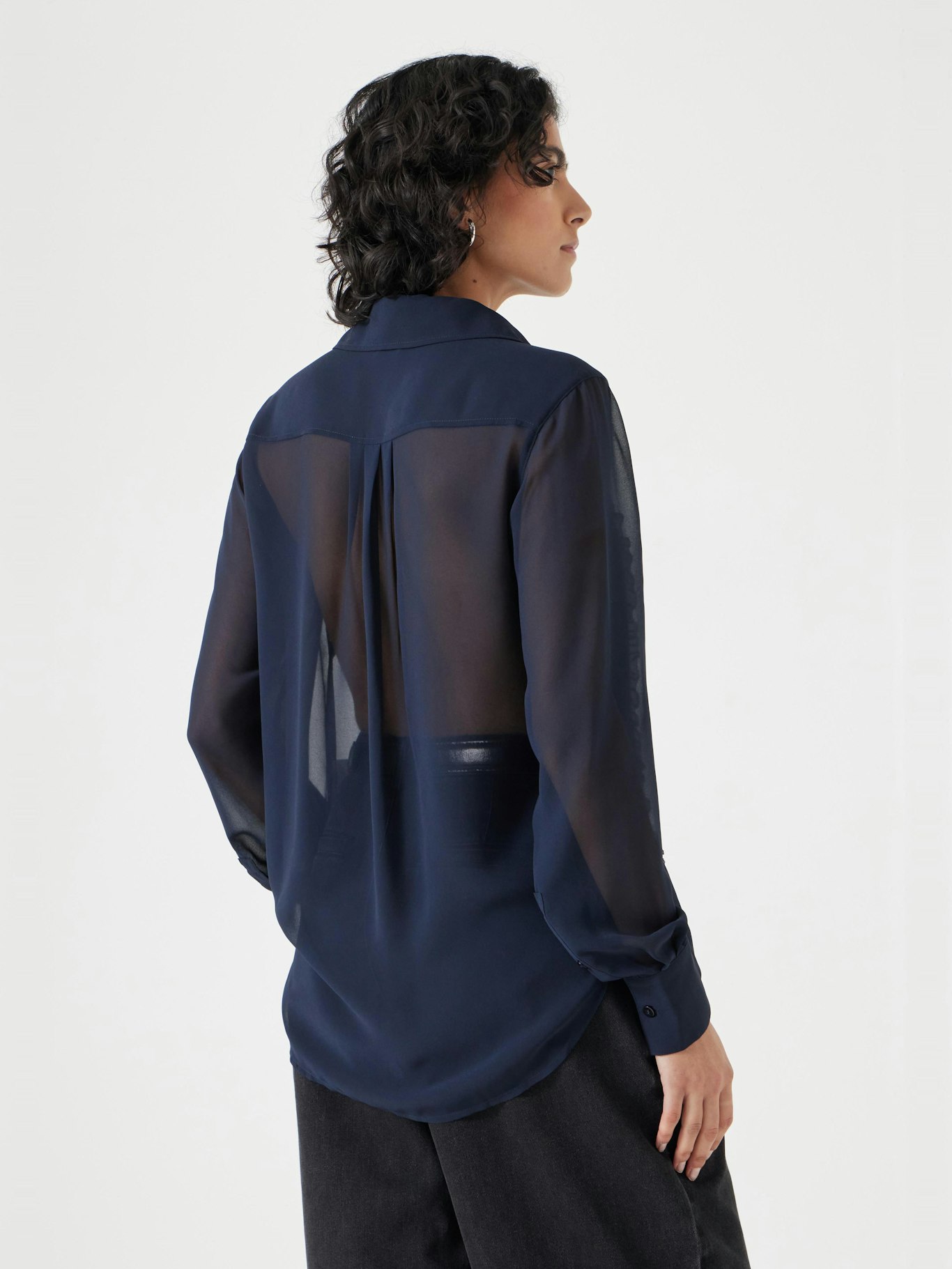 012728-1659-03 Chiffon Ruffle Blouse