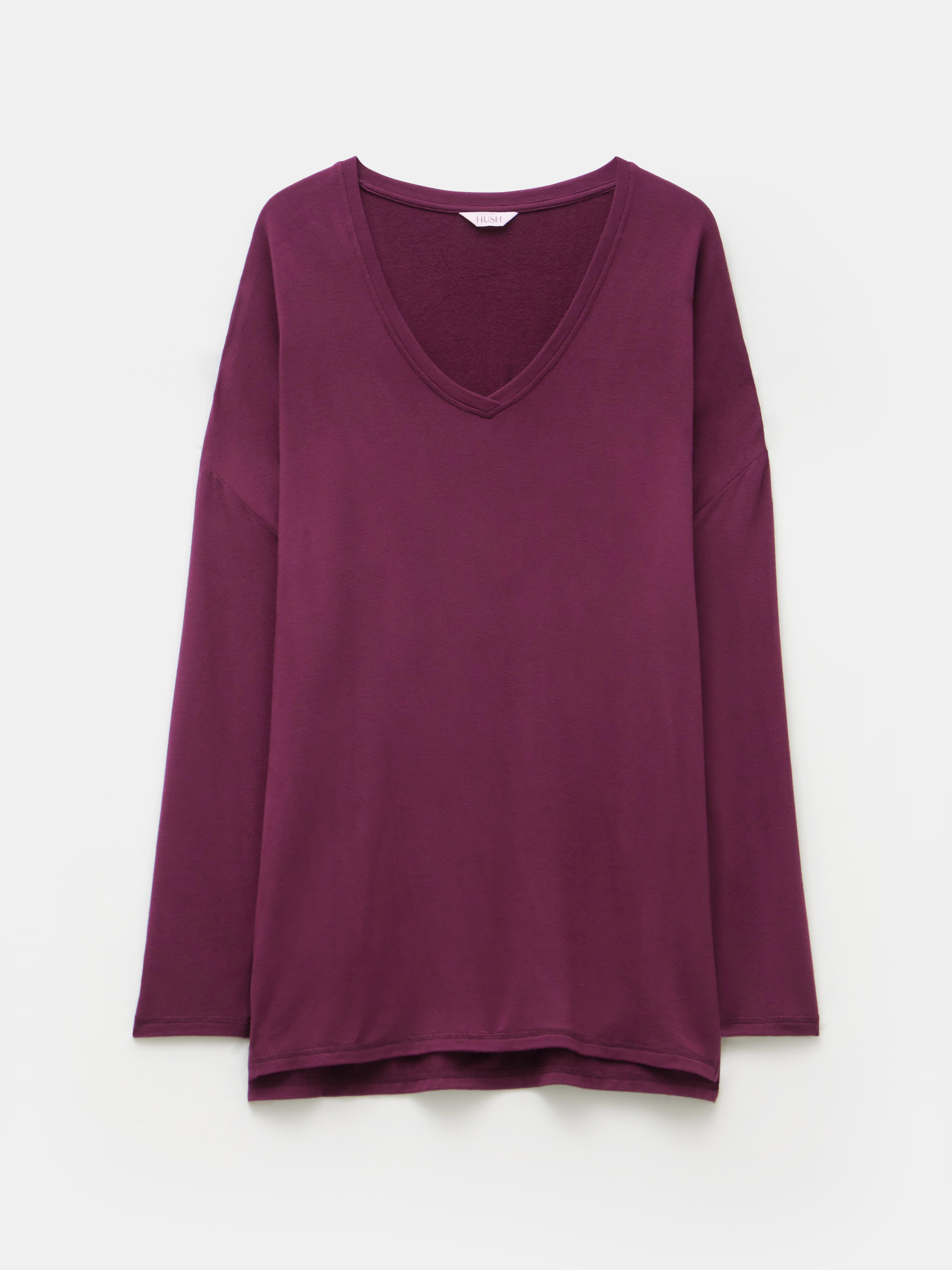 Gillian Wide Jersey V Neck Top