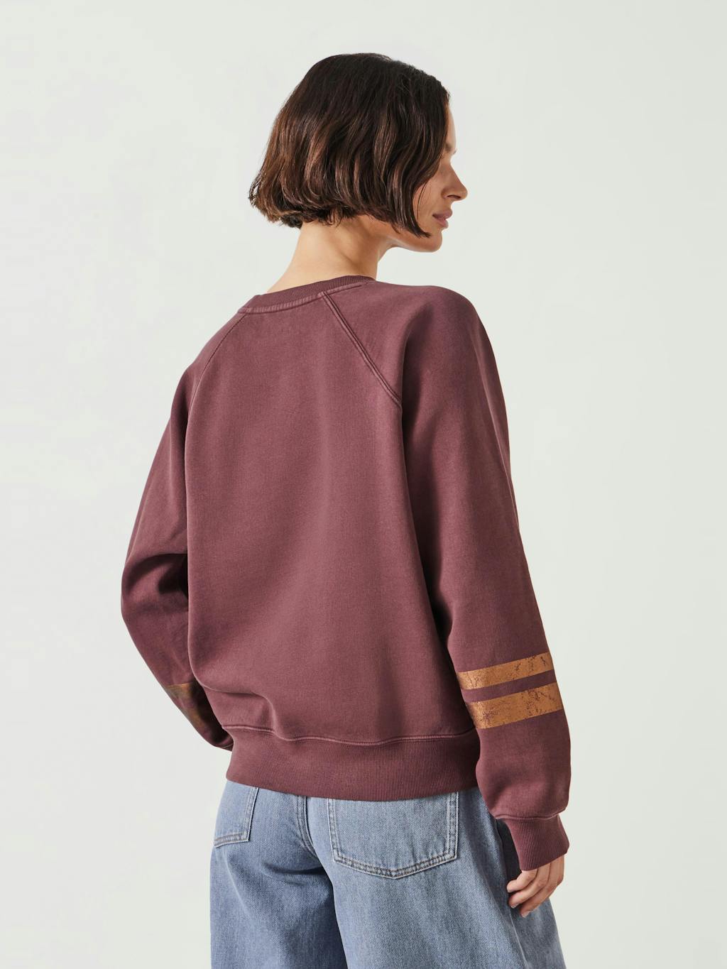 012089-0676-03 Gemma Foil Stripe Sweatshirt