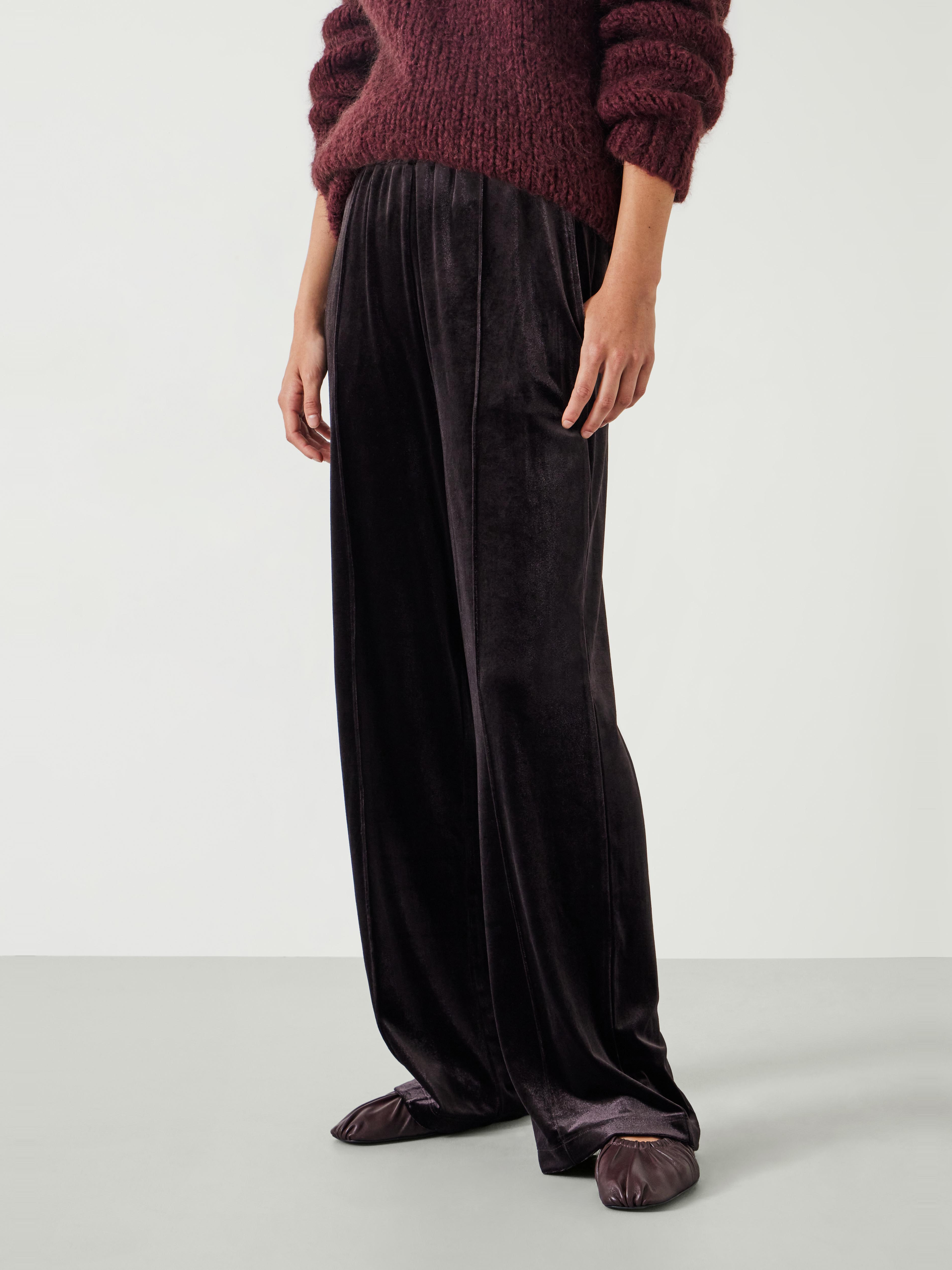 Harrison Velvet Pintuck Joggers