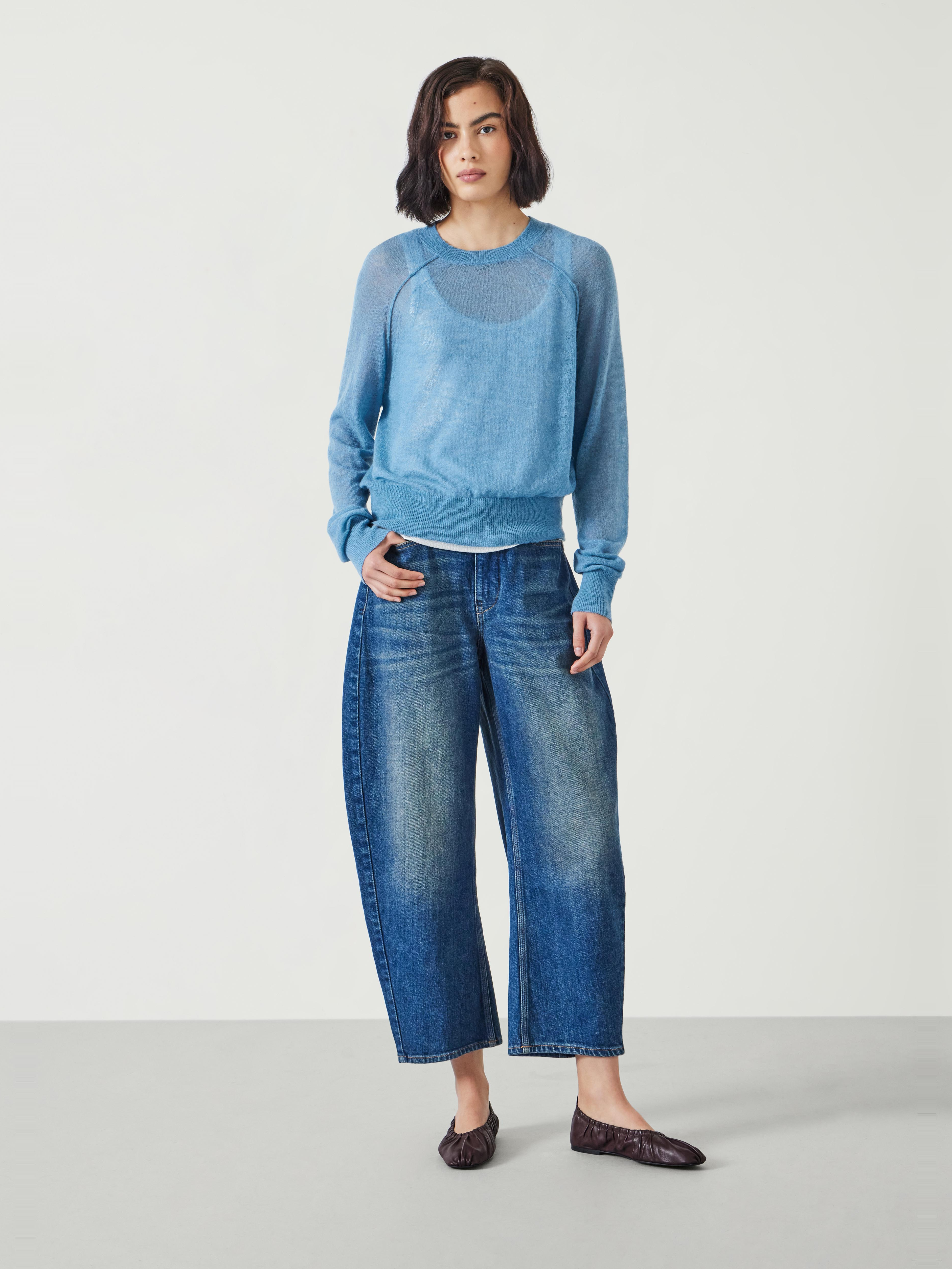 Elsie Gauzy Wool Blend Crew Jumper