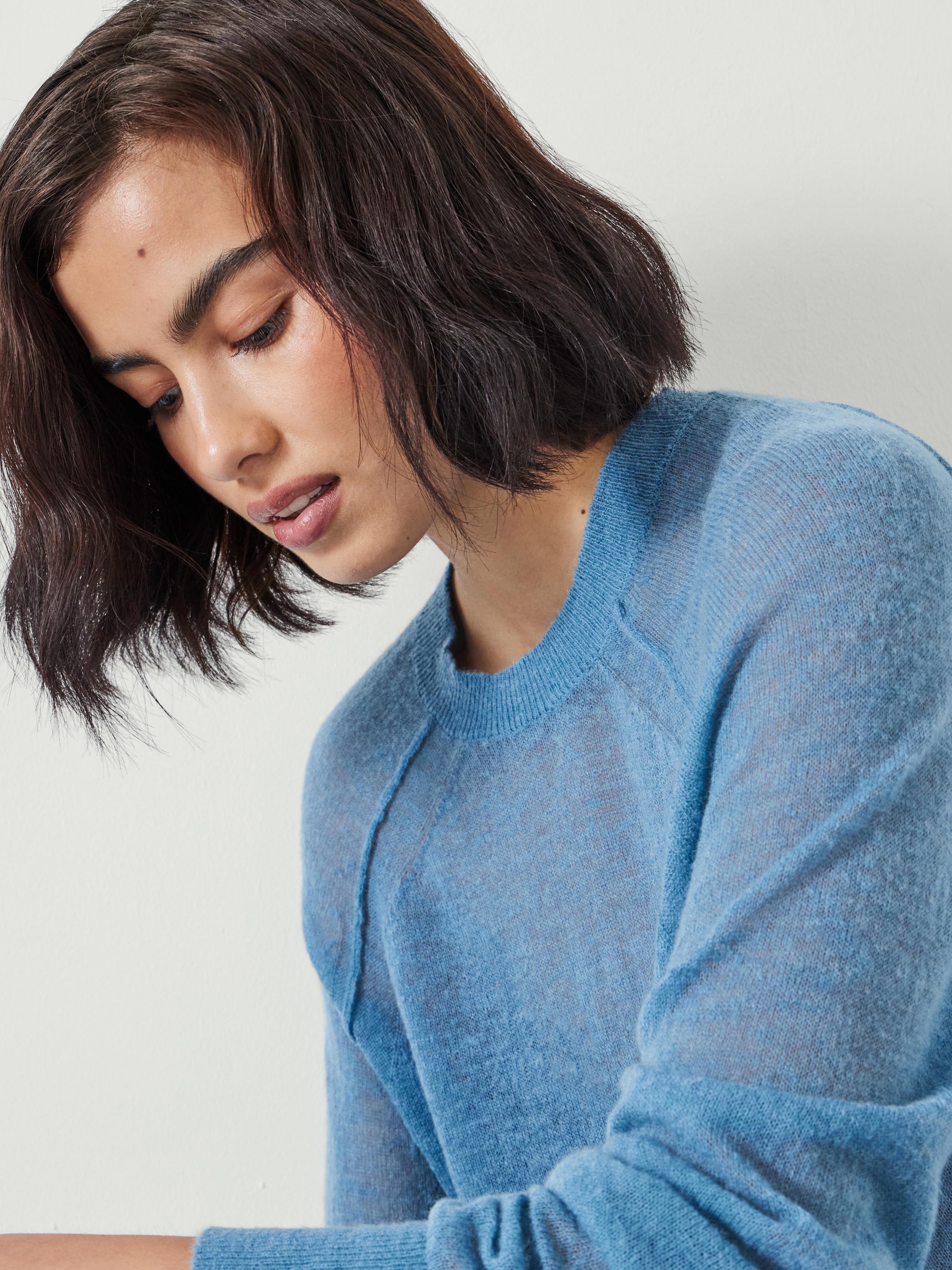 Elsie Gauzy Wool Blend Crew Jumper