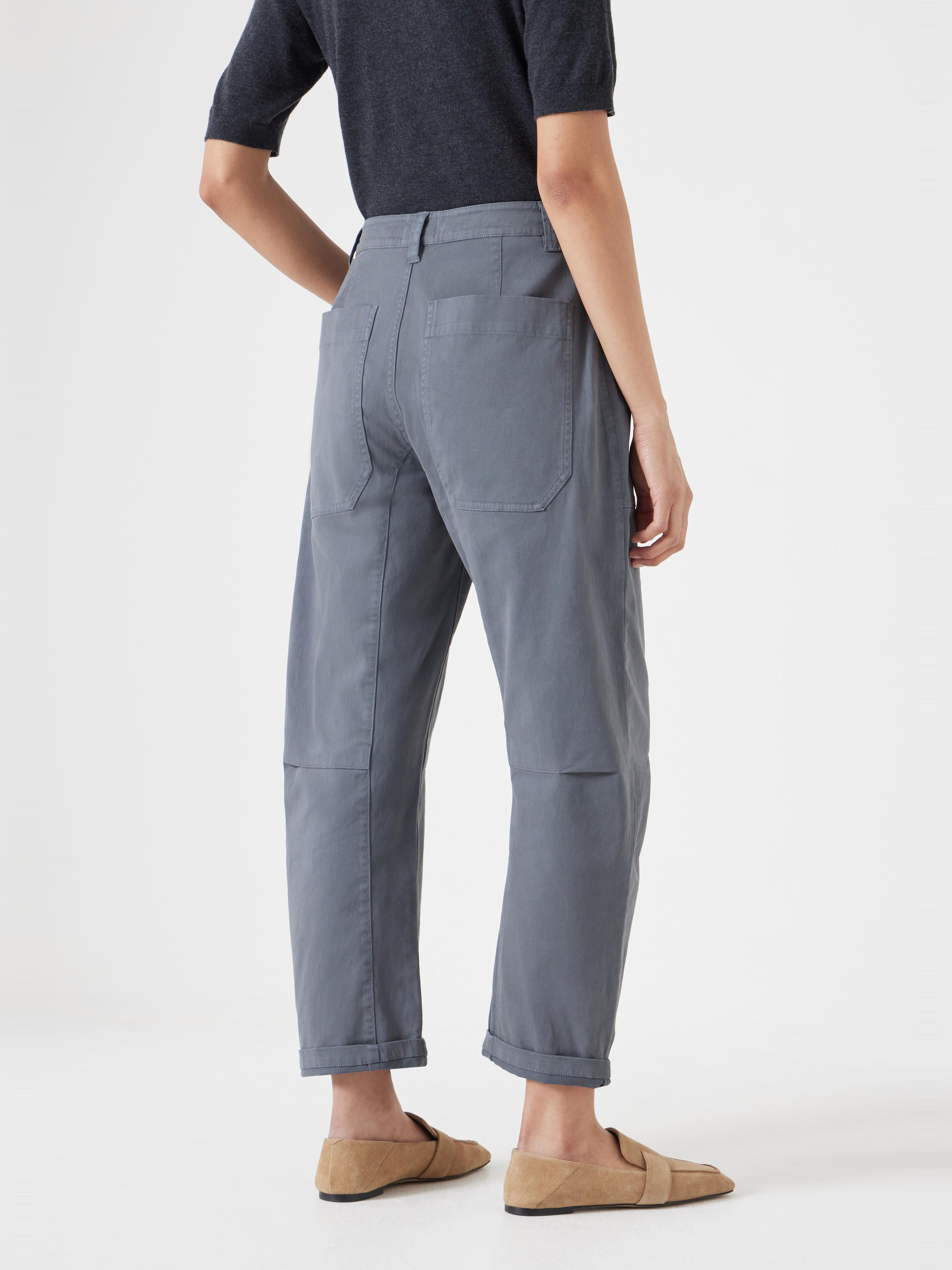 Cordi Barrel Leg Cotton Trousers
