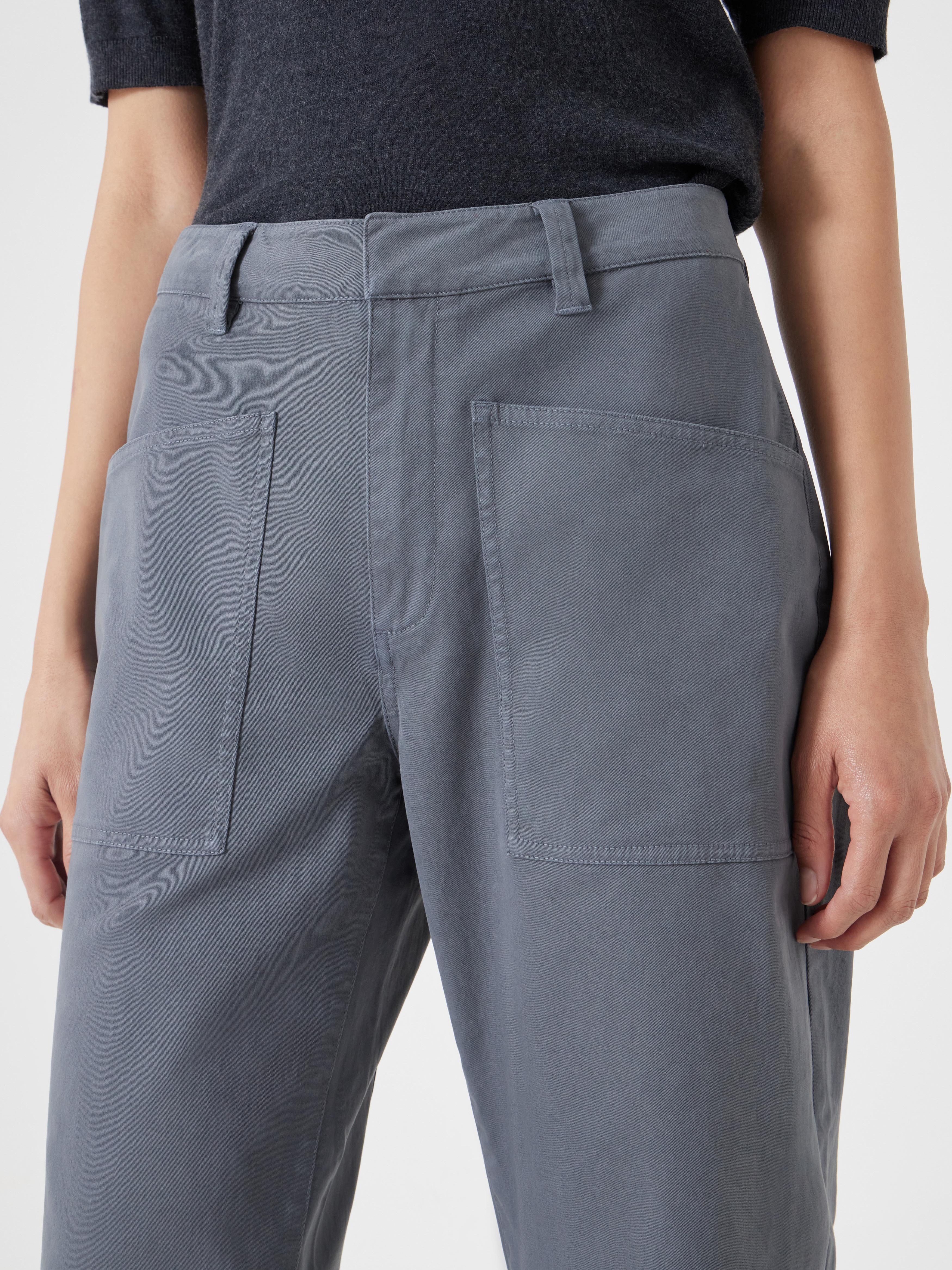 Cordi Barrel Leg Cotton Trousers