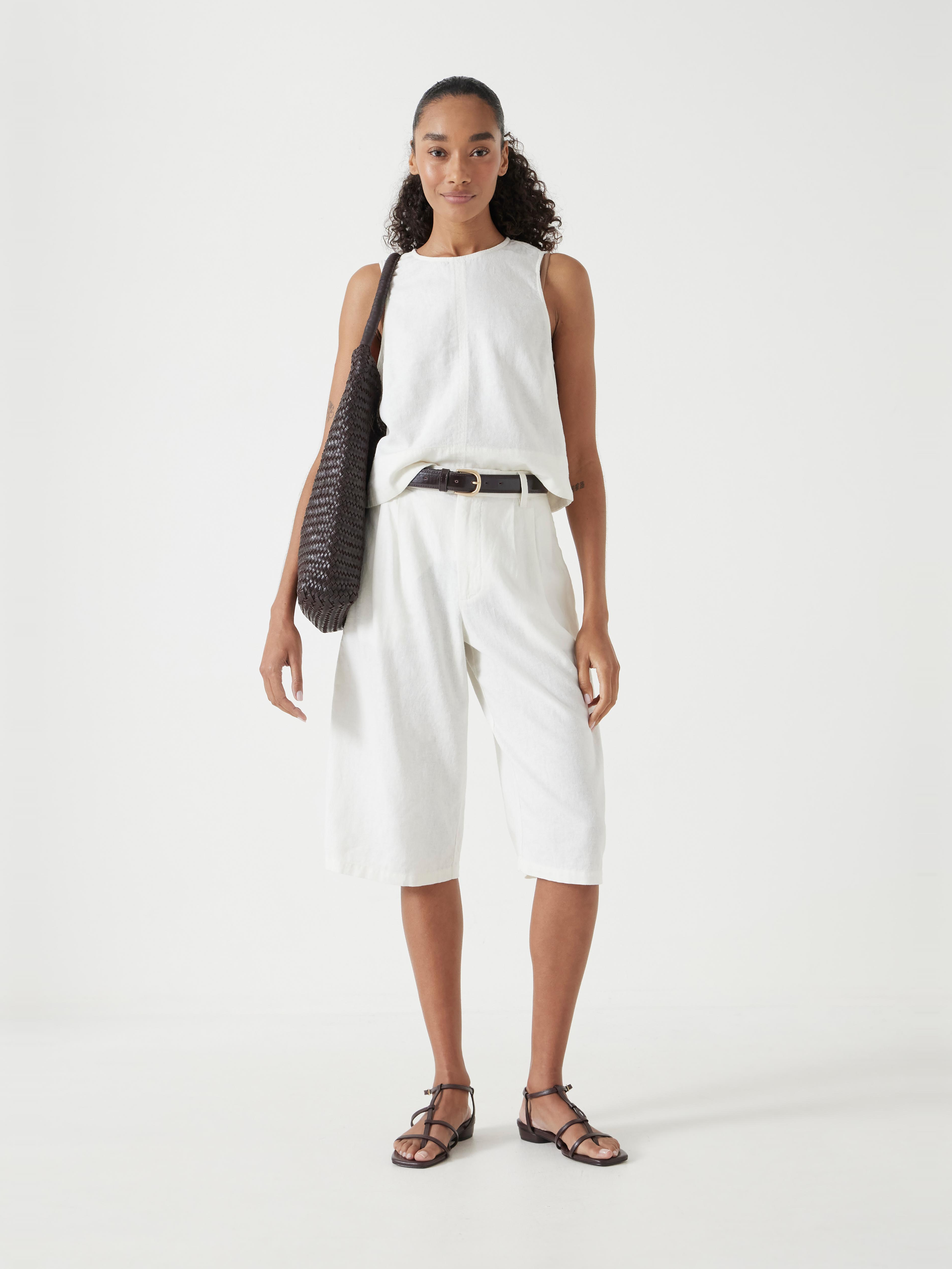Linen Blend Lya Bermuda Shorts