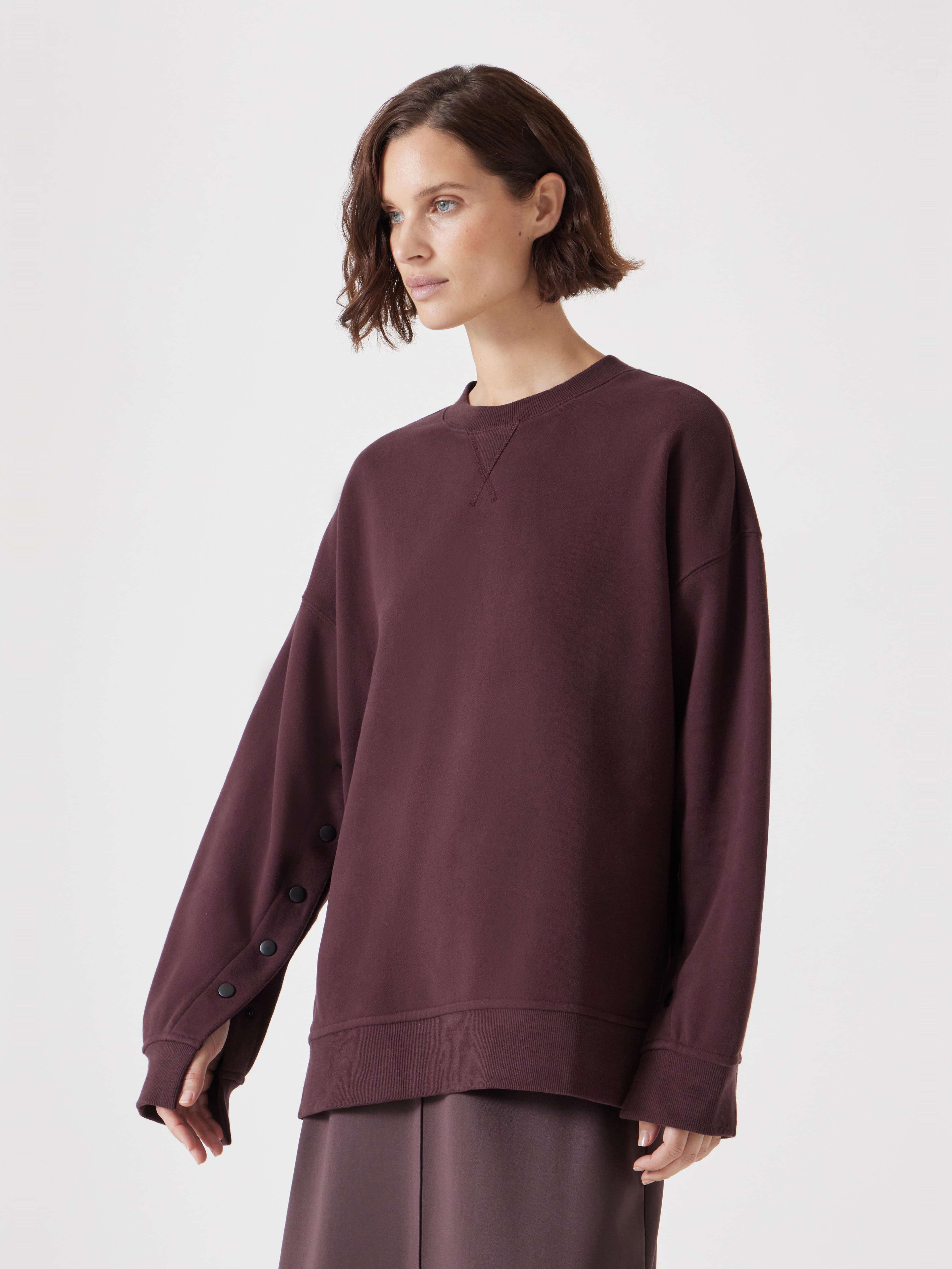 Popper Detail Sweatshirt