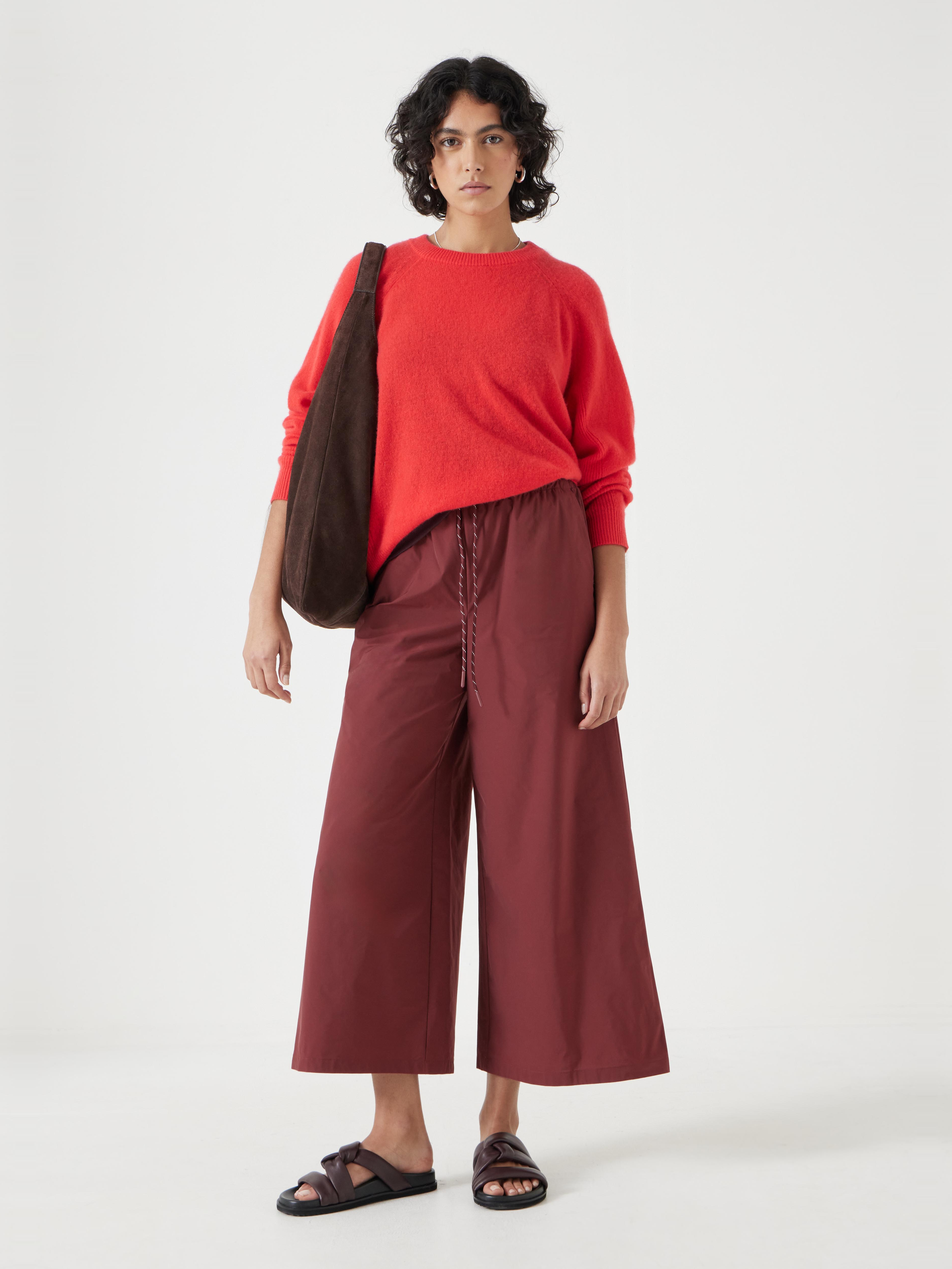Technical Melissa Wide Leg Cropped Trousers