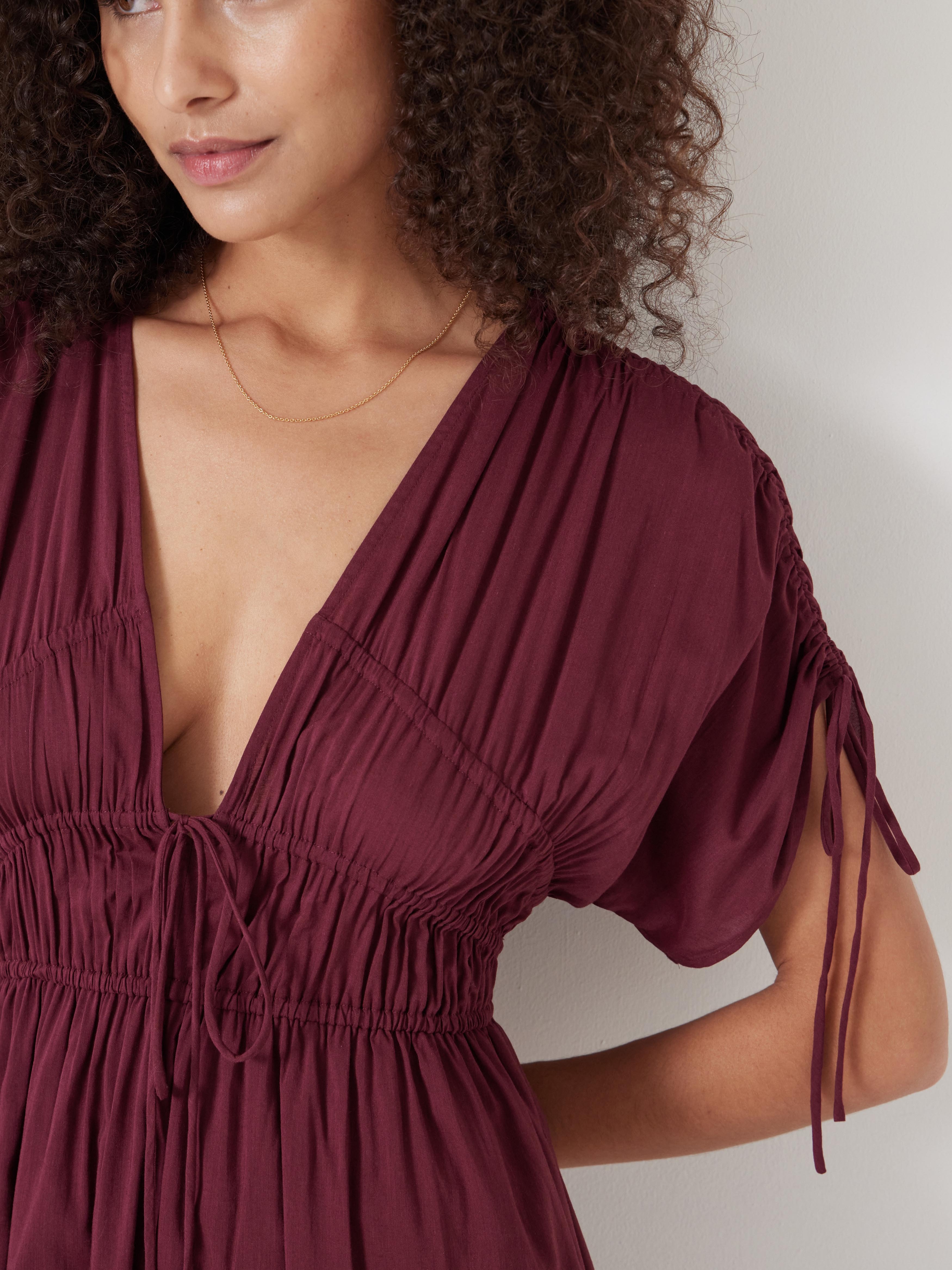 Grace Cotton Blend Midi Beach Dress