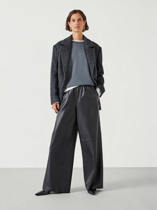 Agatha Leather Pull On Trousers