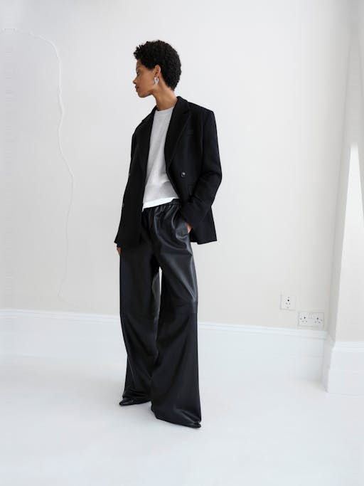 Agatha Leather Pull On Trousers