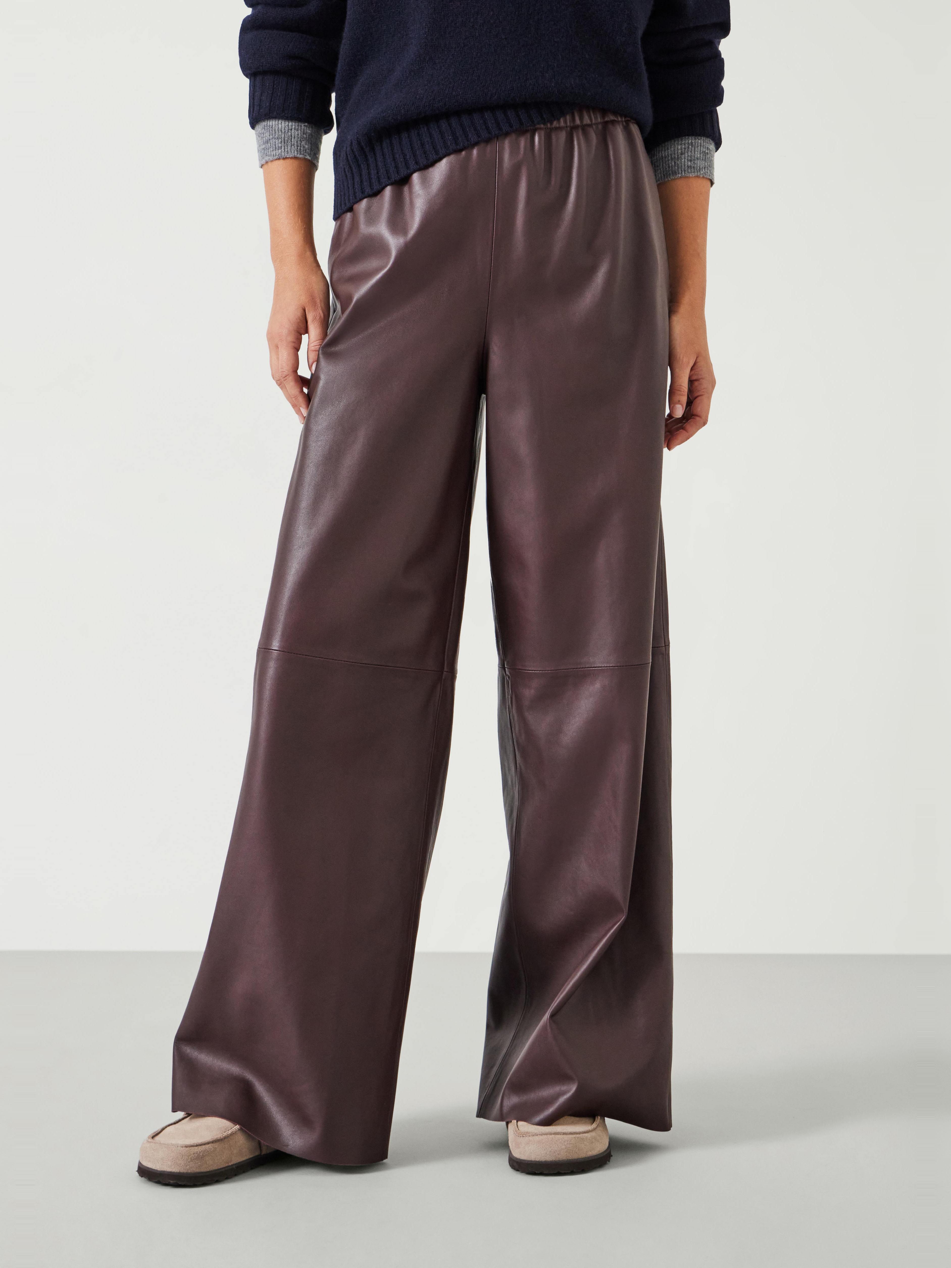 Agatha Leather Pull On Trousers
