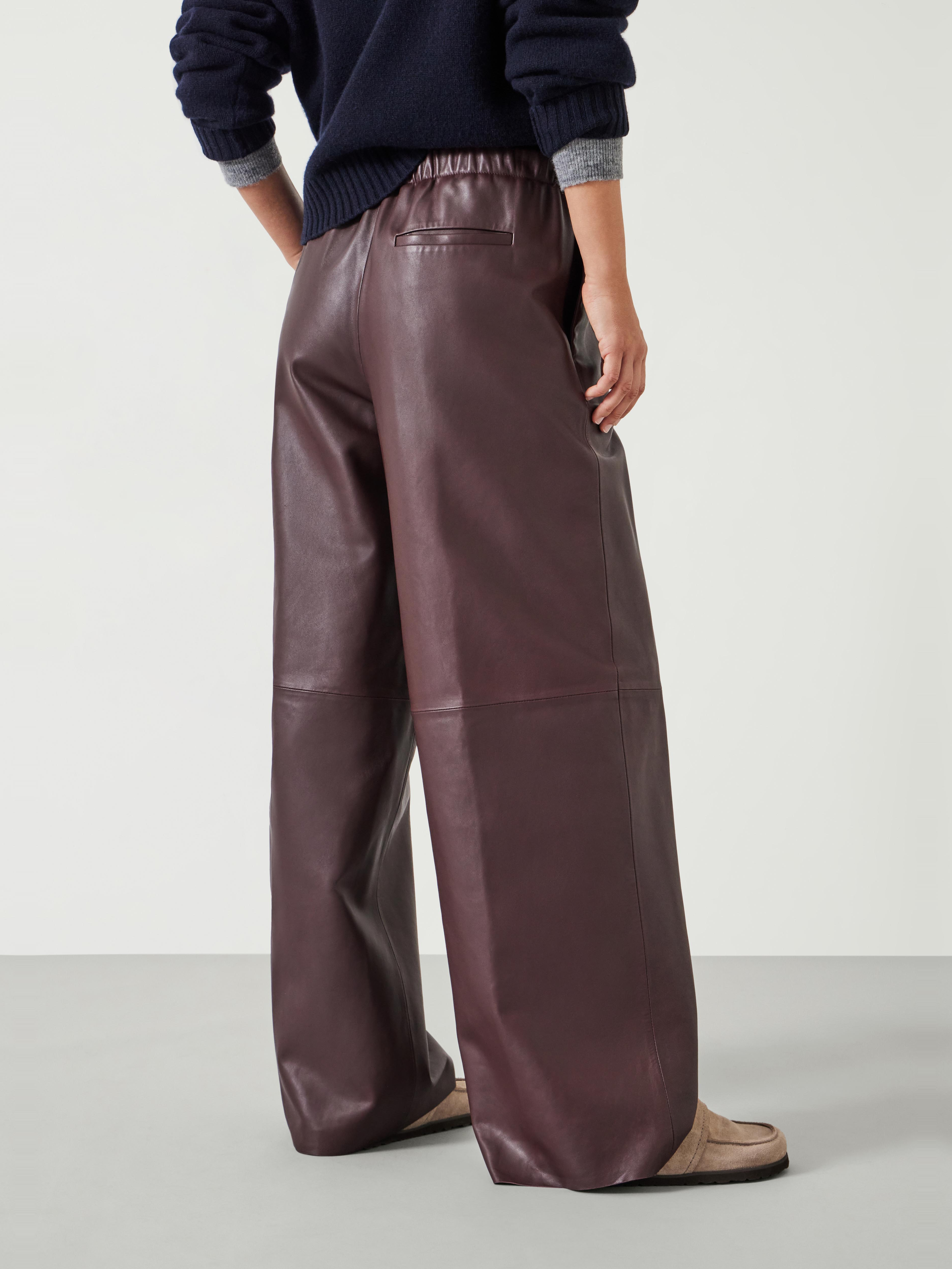 Agatha Leather Pull On Trousers
