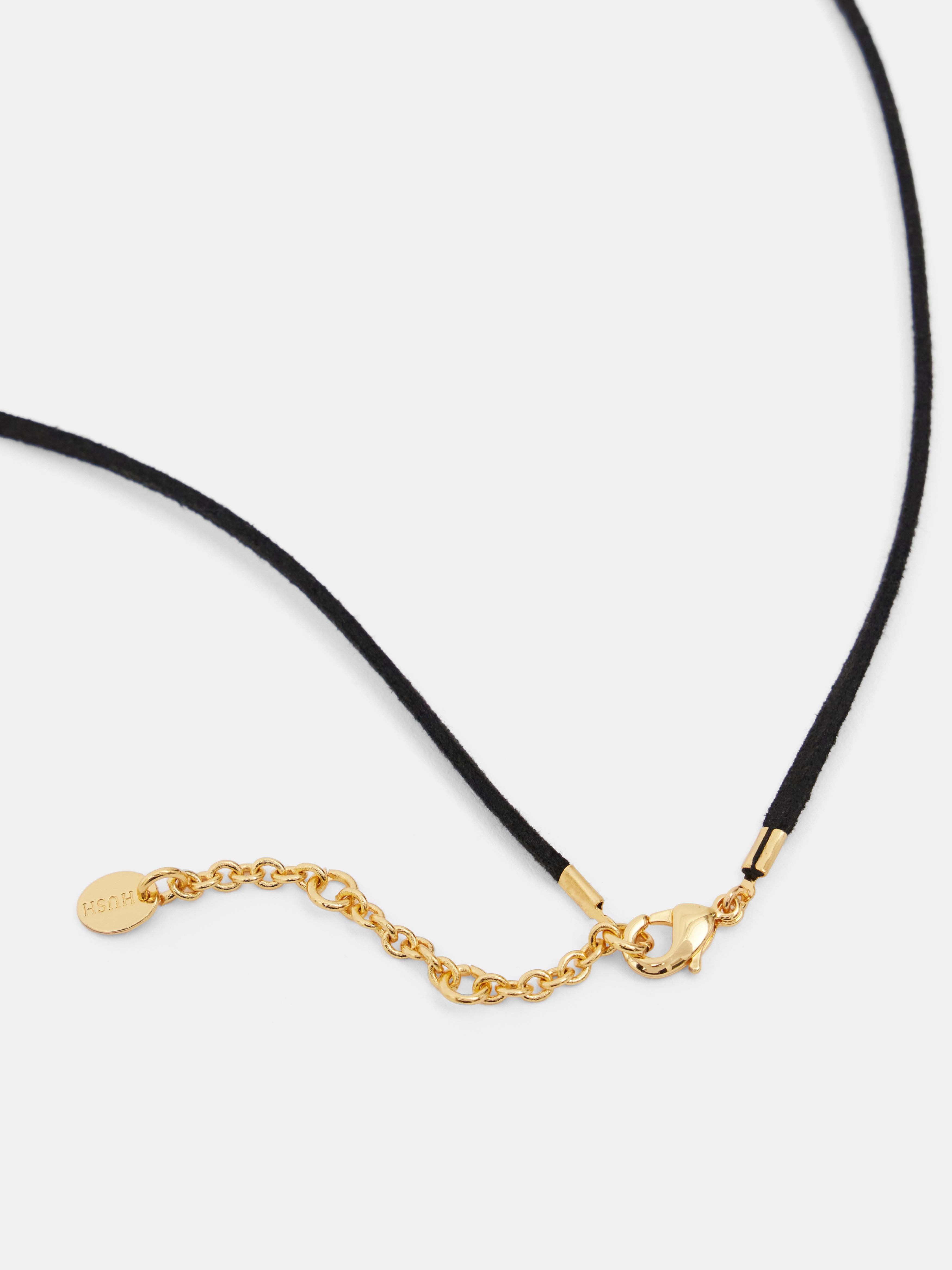 Pebble Pendant Cord Necklace