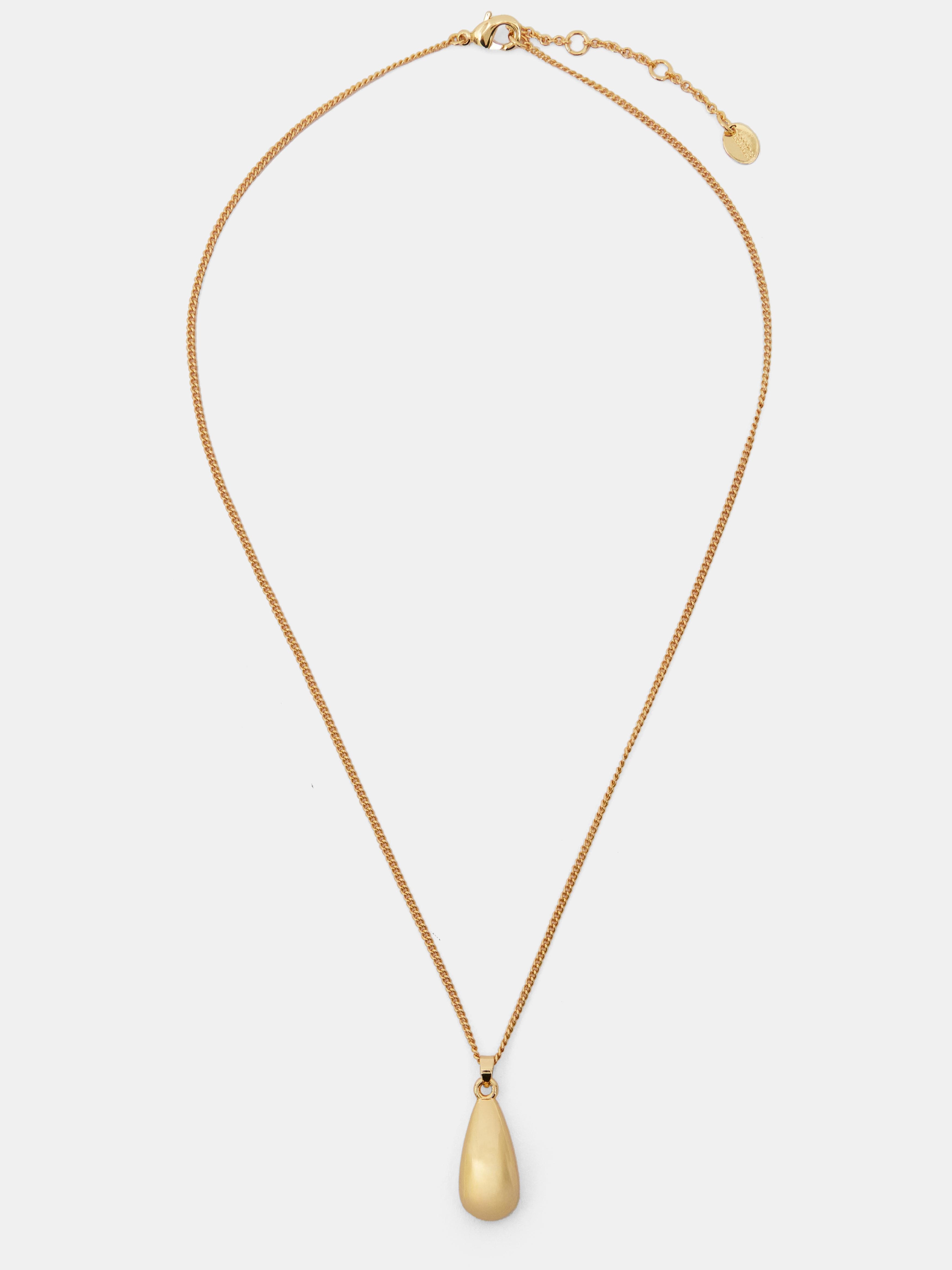 Teardrop Pendant Chain Necklace