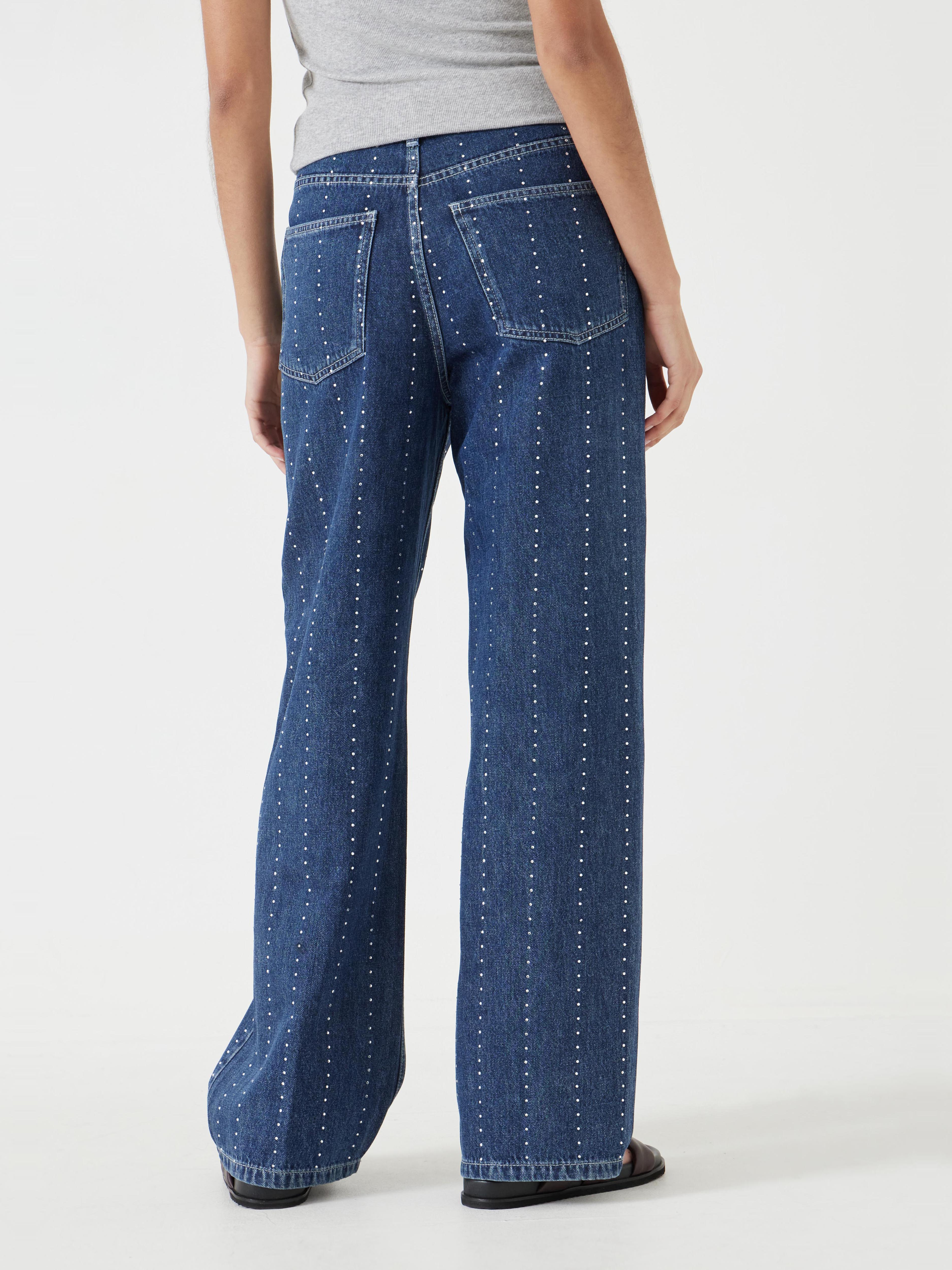 Rhinestone Stripe Jeans