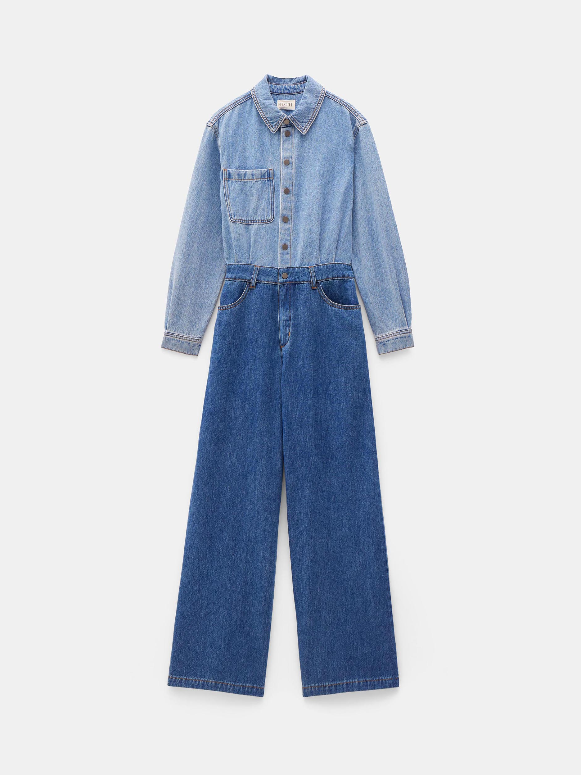 Two Tone Evelyn Denim Jumpsuit