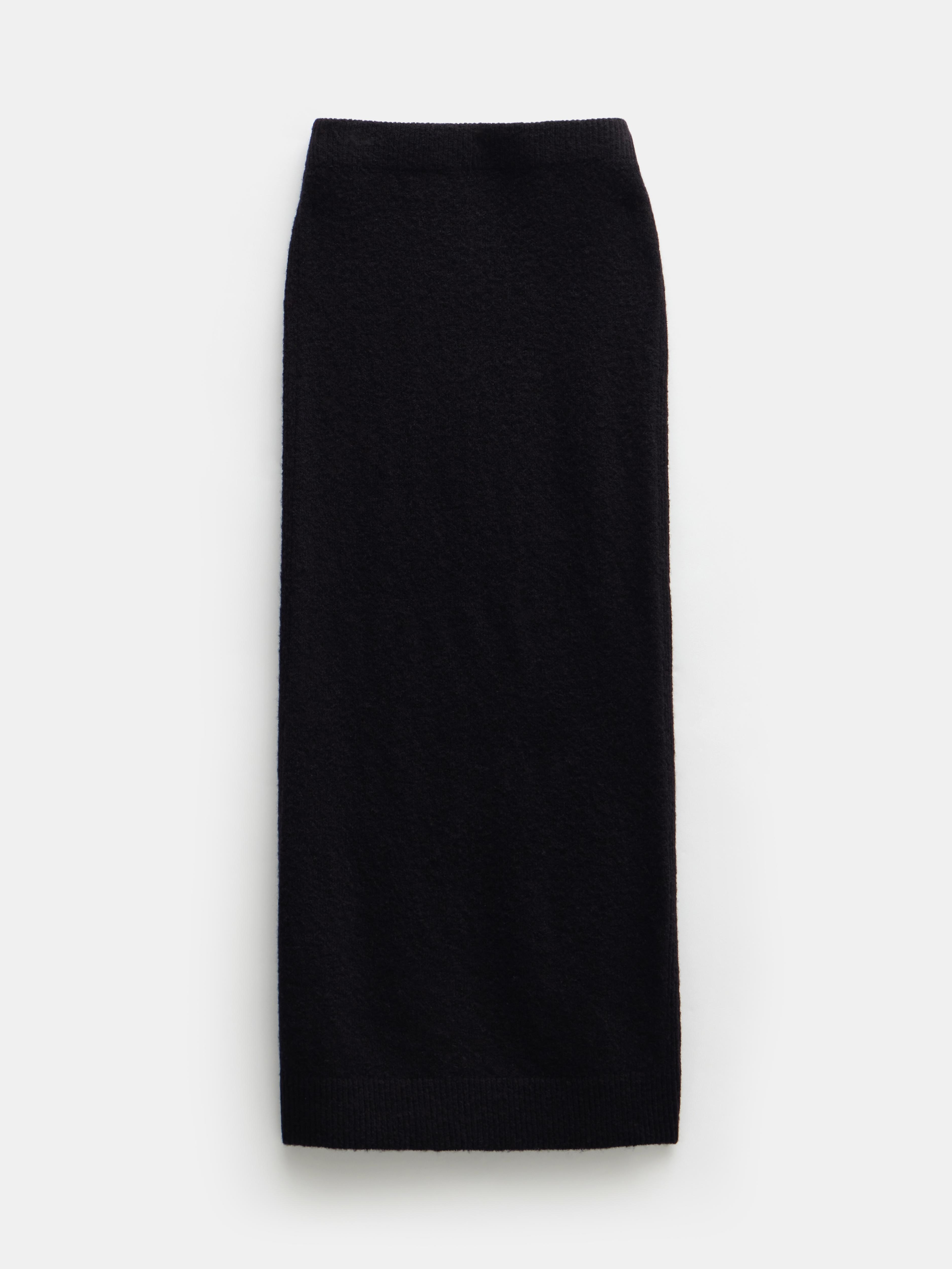 Missy Slim Knitted Wool Blend Midi Skirt