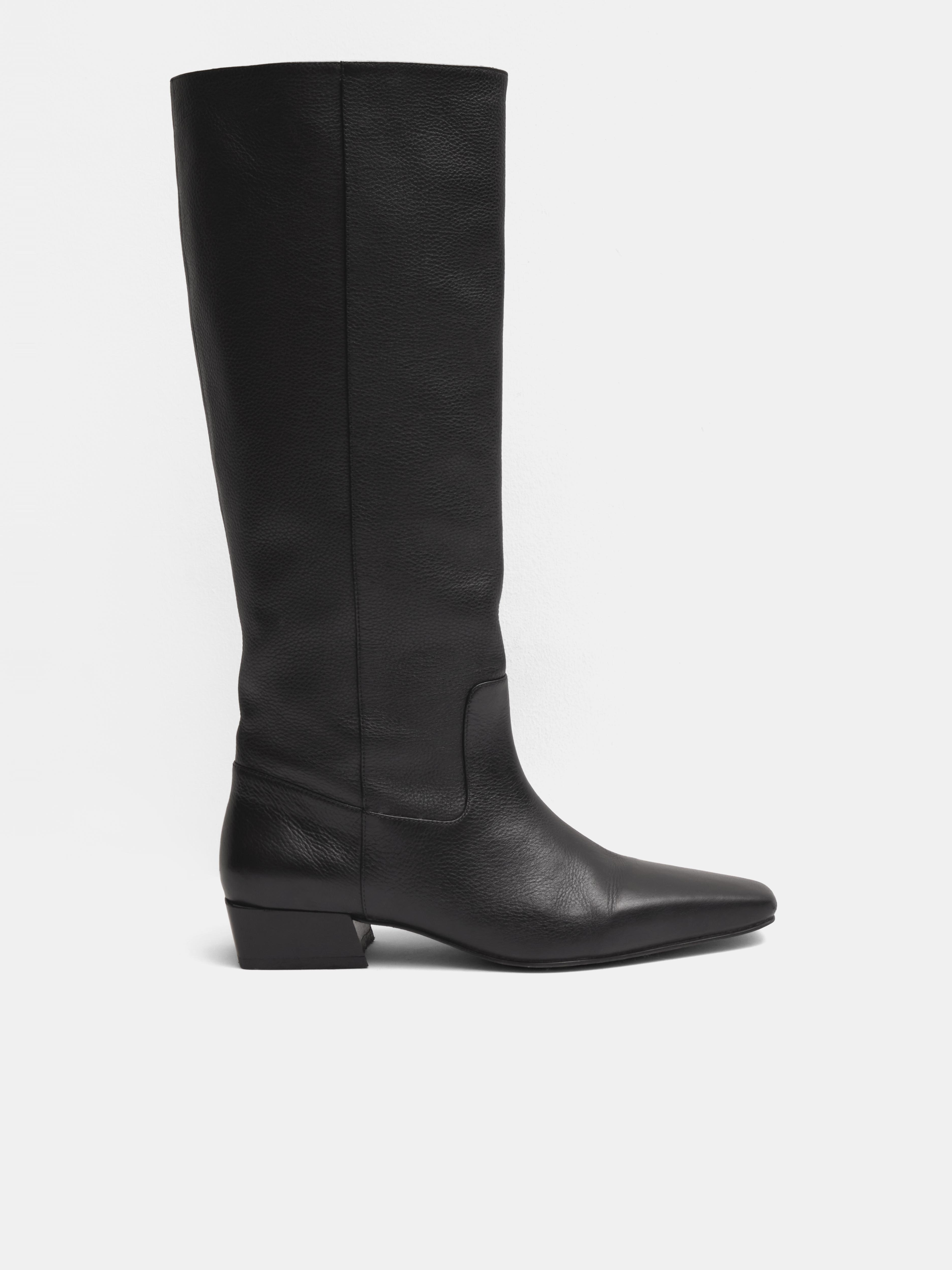 Square Toe Knee High Boots