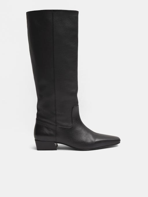 Square Toe Knee High Boots