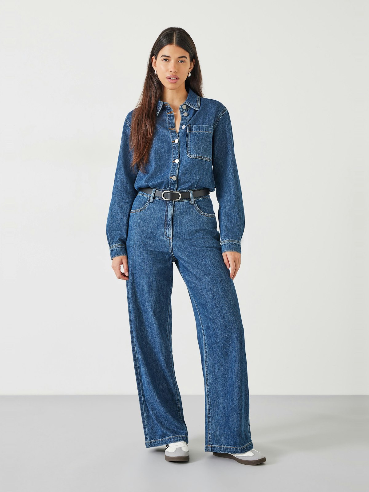 Evelyn Denim Jumpsuit | Mid Authentic Wash | hush