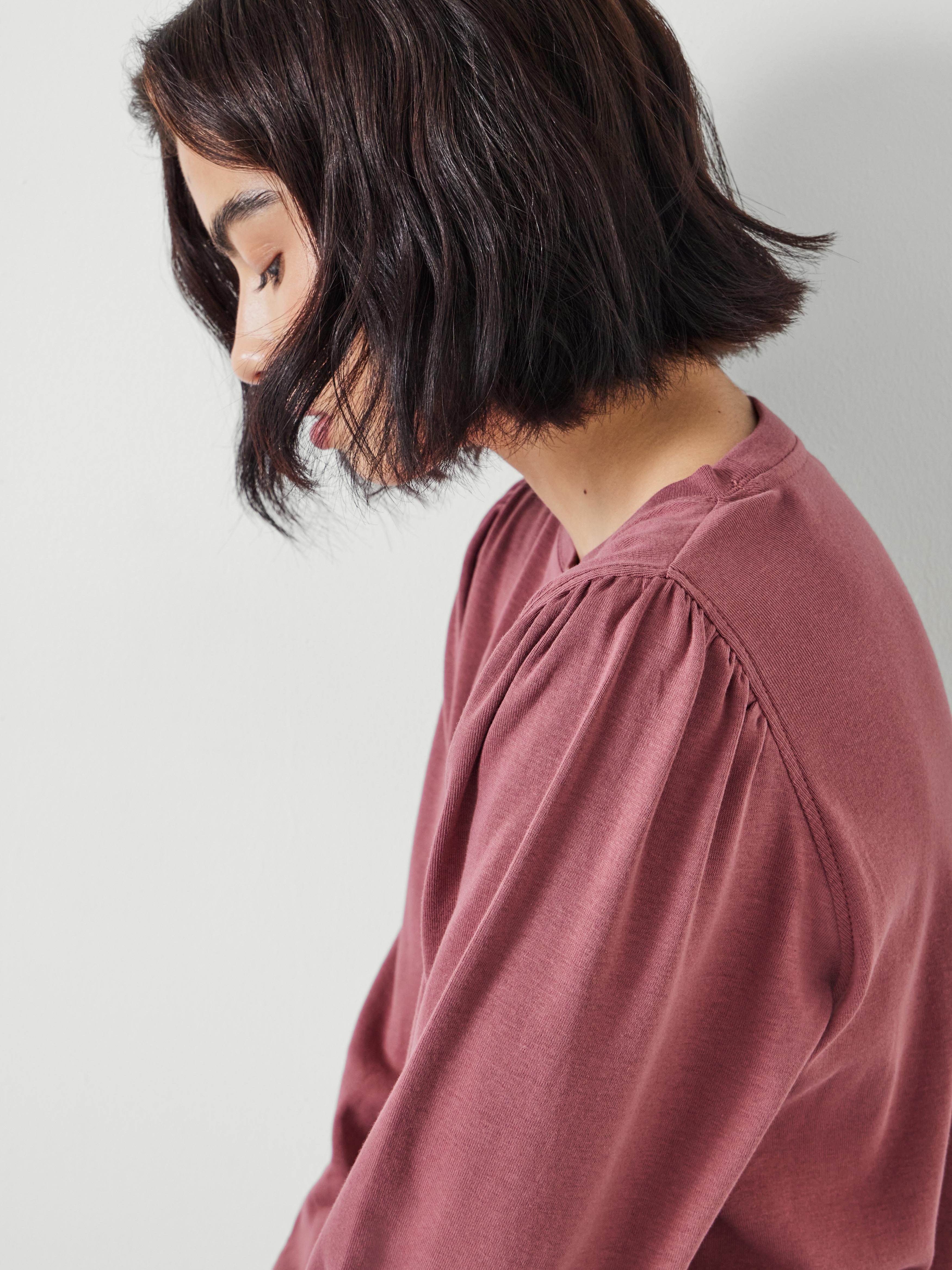 Emily Puff Sleeve Cotton Jersey Top