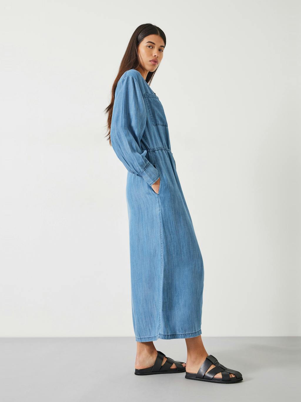 010309-2797-04 Savannah Maxi Relaxed Shirt Dress