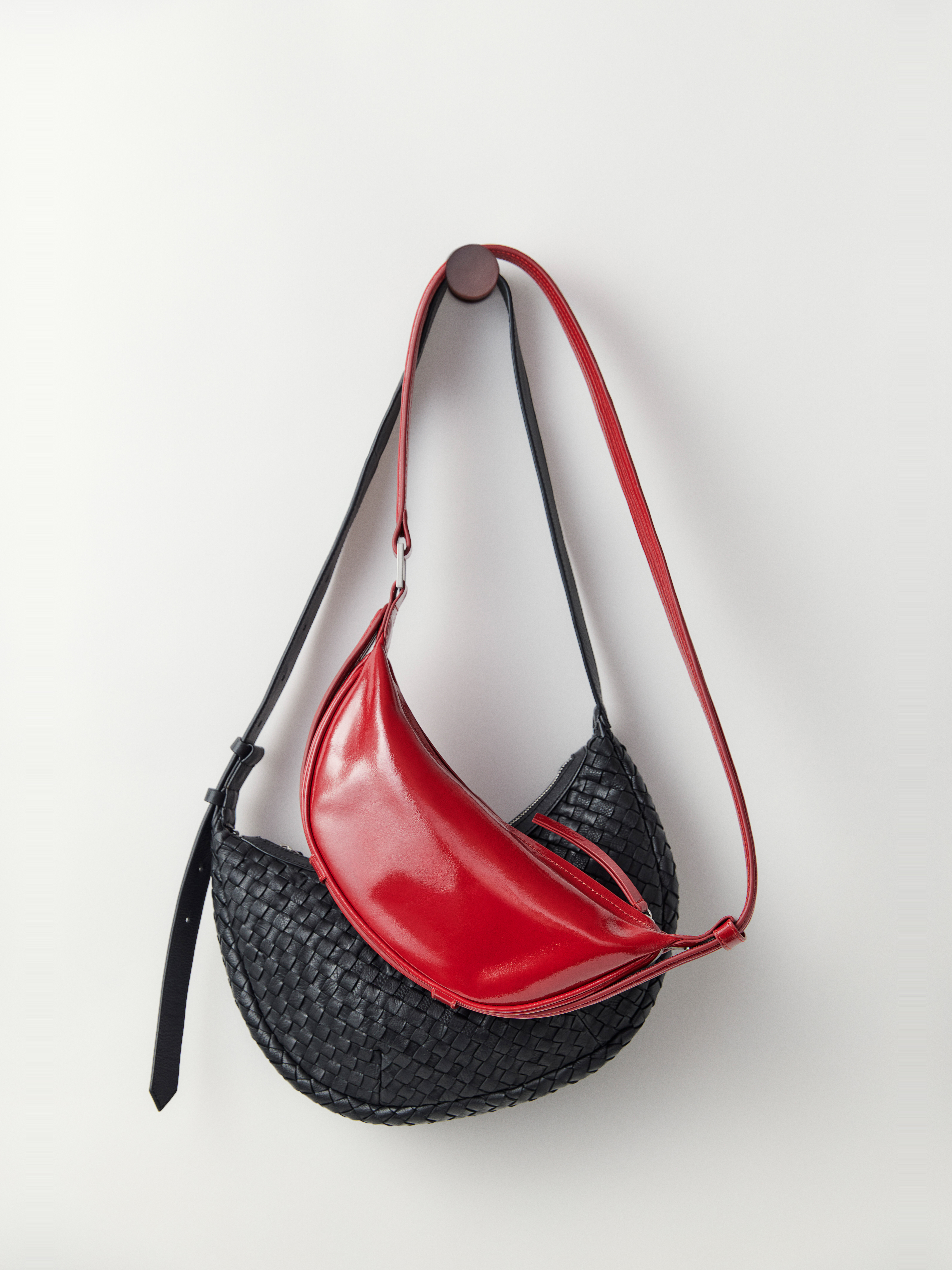 Rory Crescent Leather Crossbody Bag