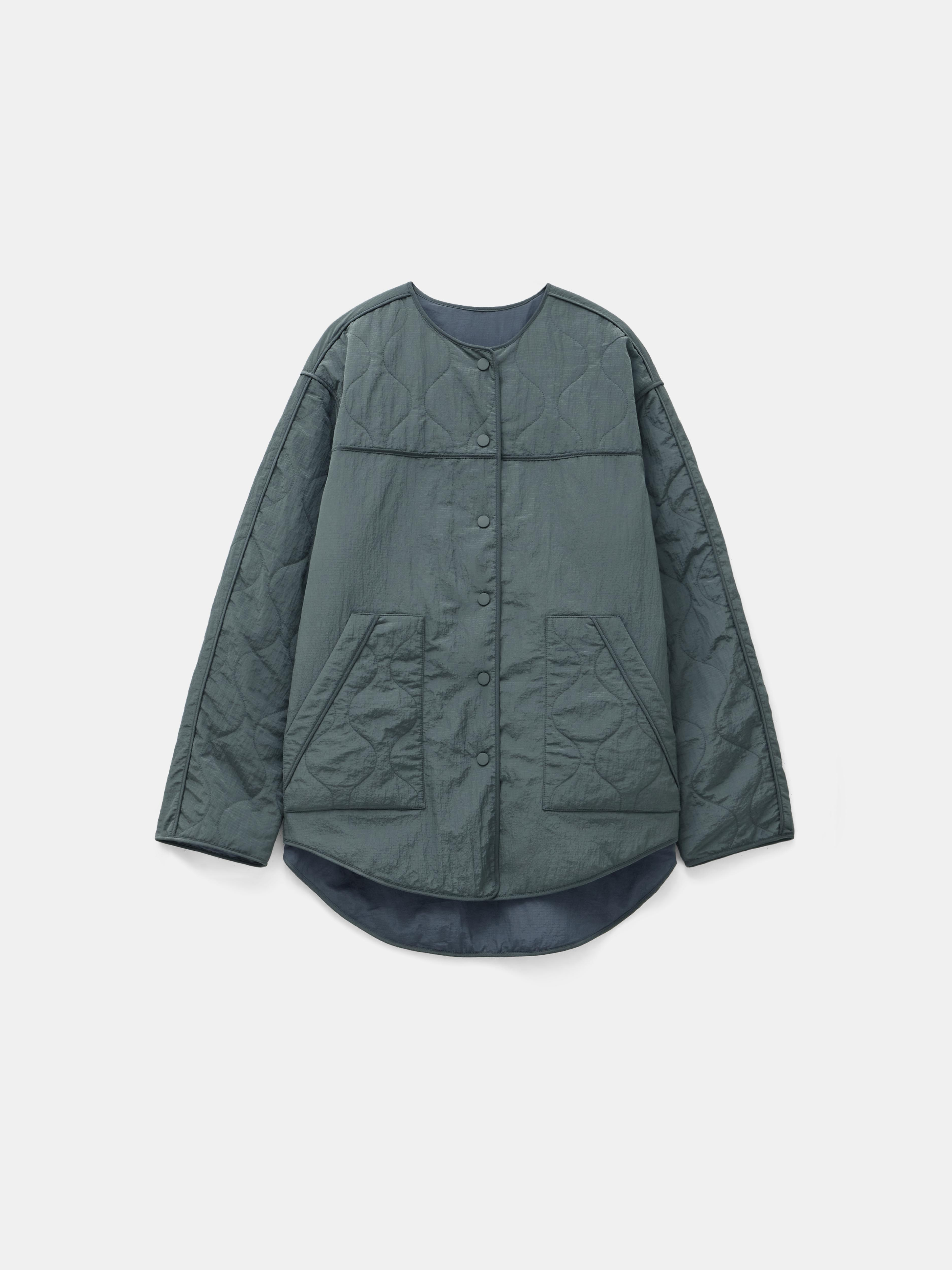 Anya Reversible Quilted Liner | Slate Grey | hush