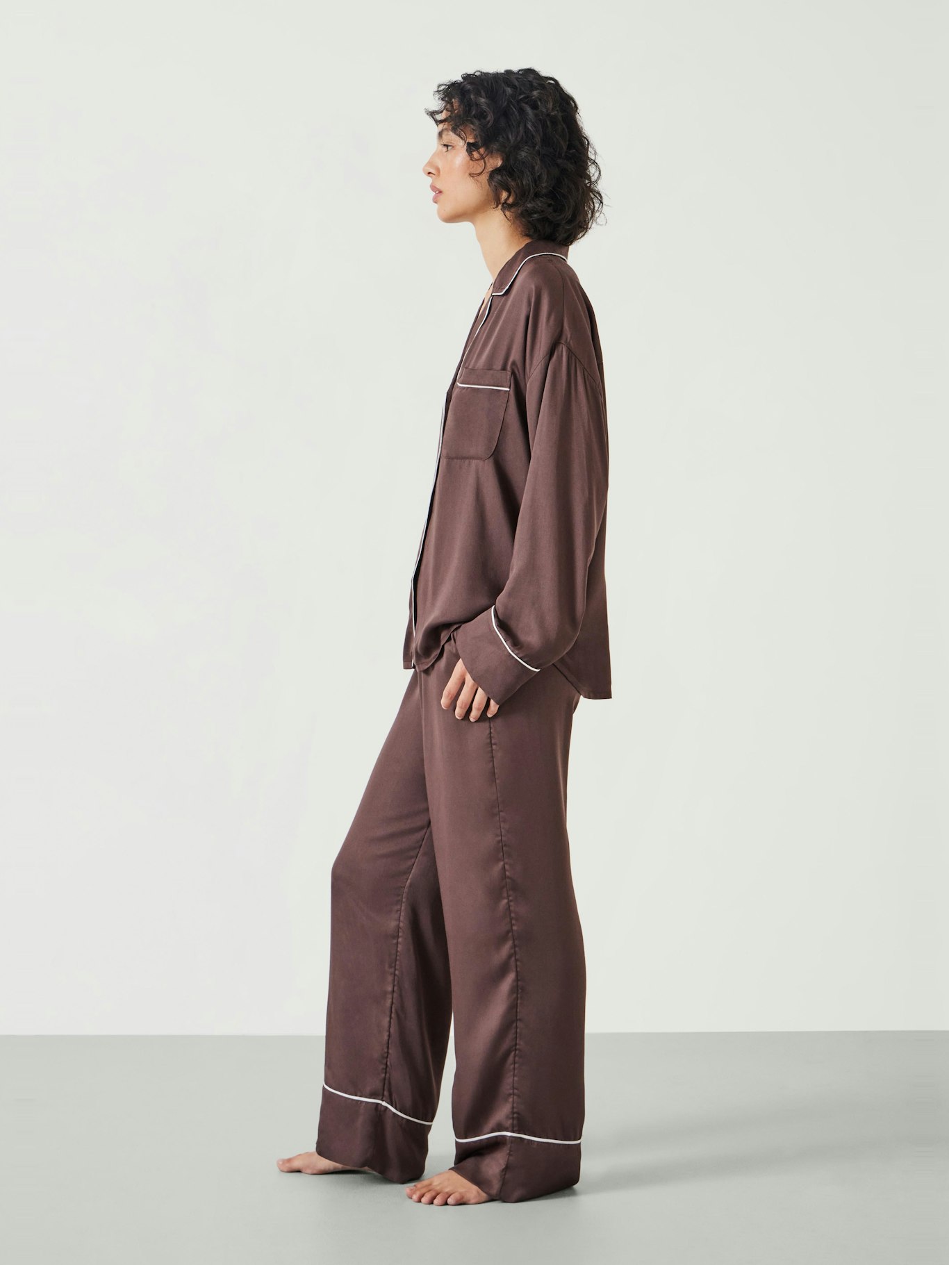 012335-3201-04 Angelina Satin Modal Pyjama Set