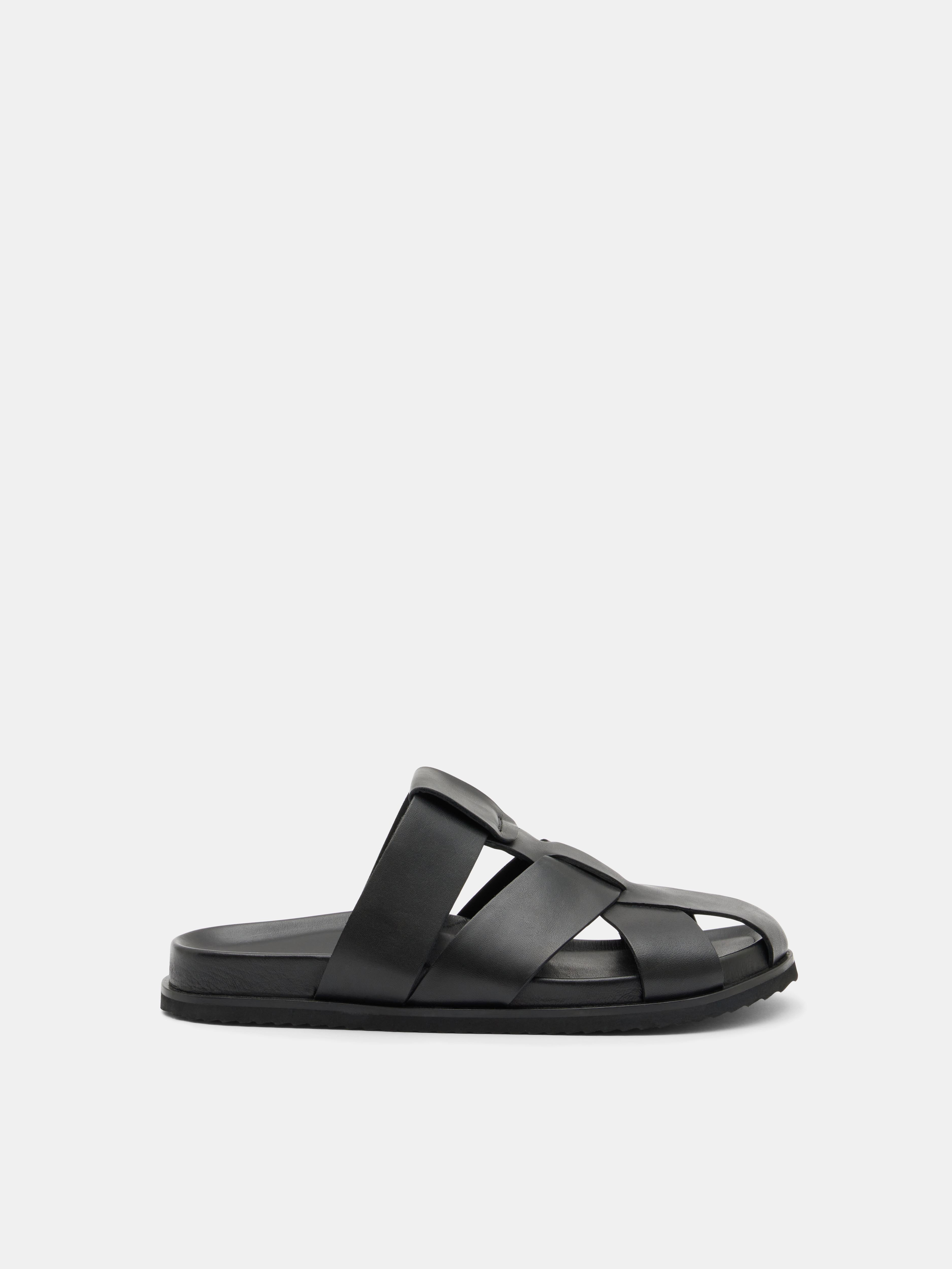 Cora Leather Closed Toe Cage Sandals