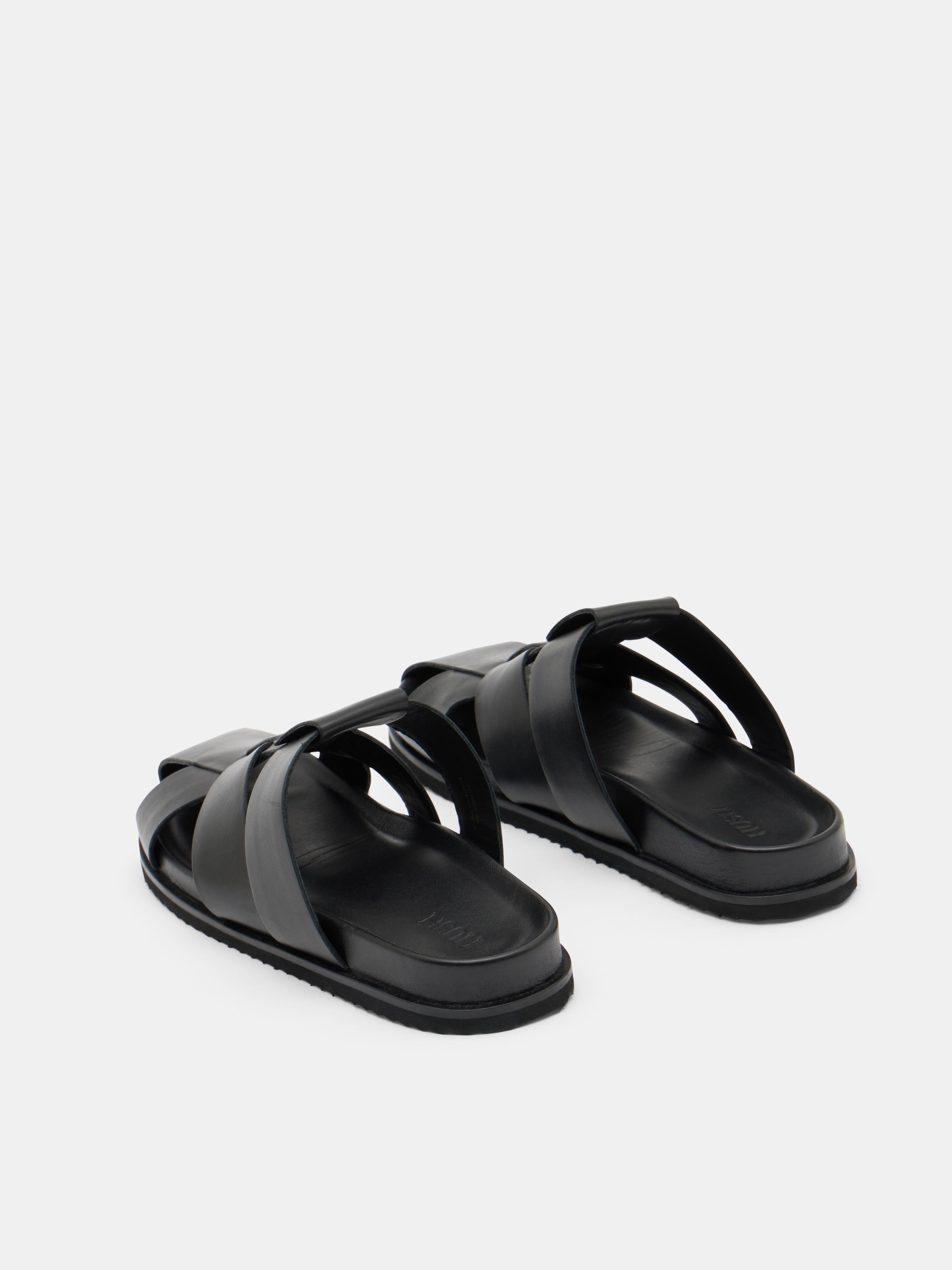 Cora Leather Closed Toe Cage Sandals