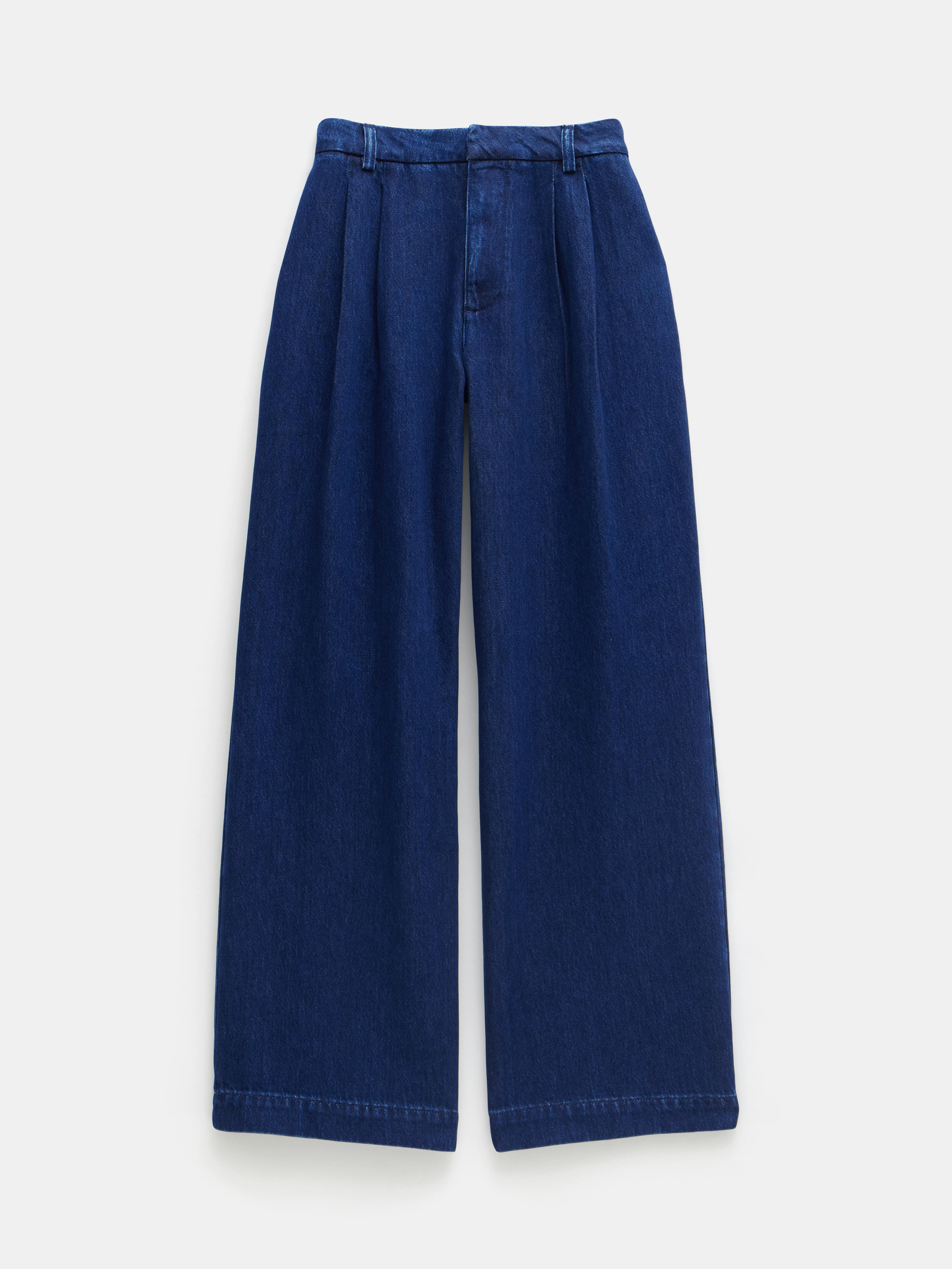 Lya Pleated Wide Leg Jeans