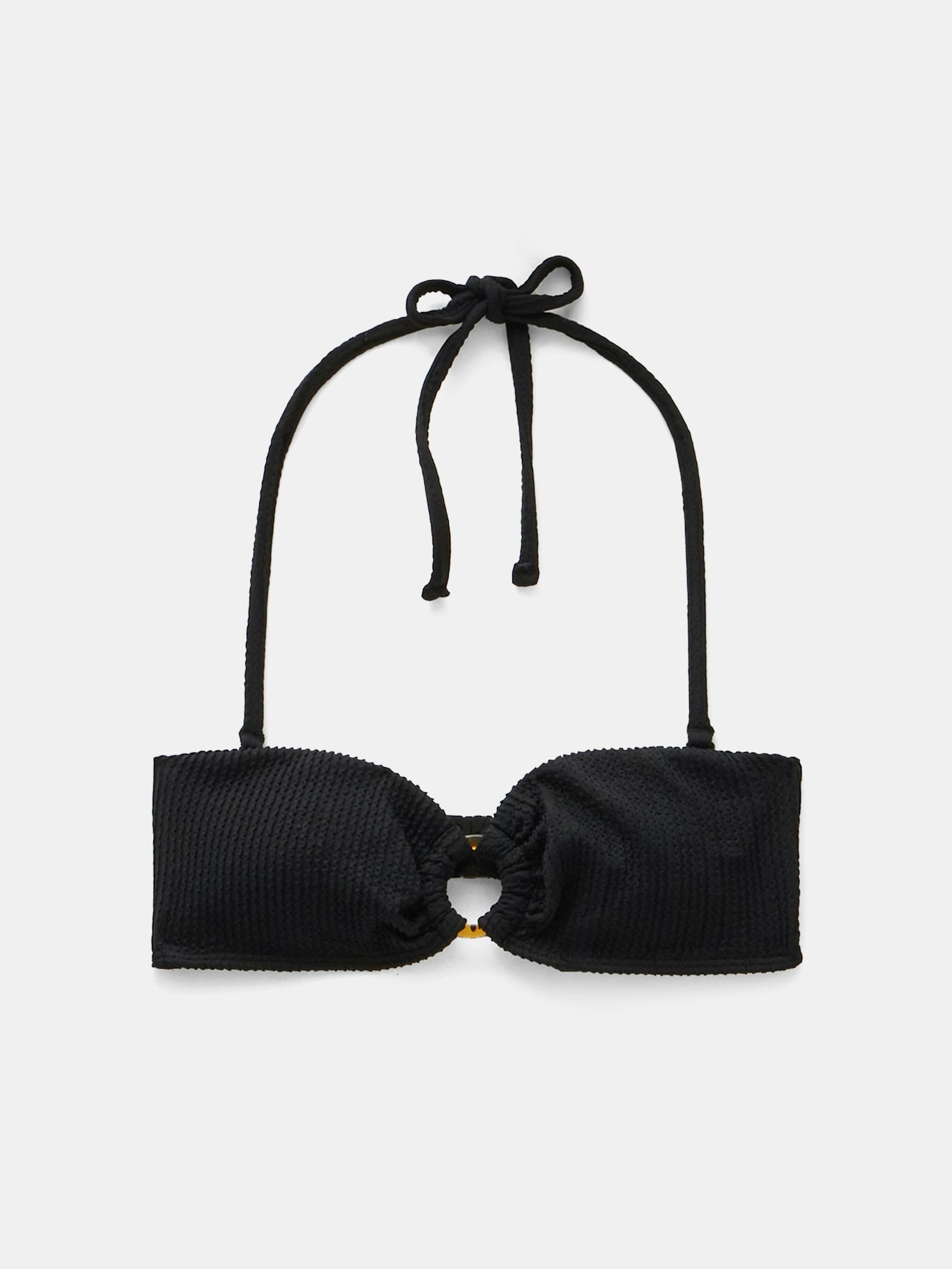 012384-0456-07 Ring Bandeau Crinkle Bikini Top