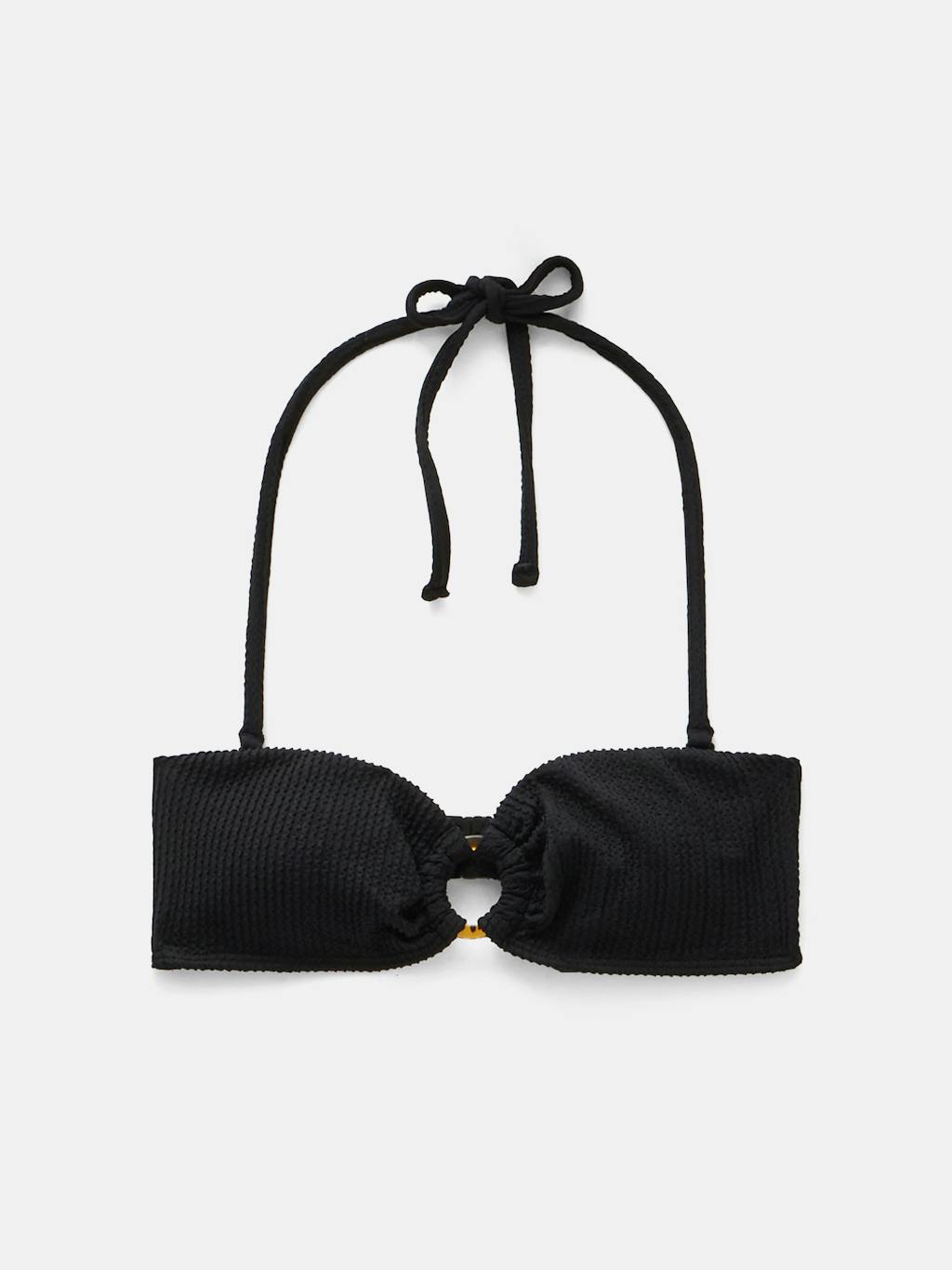 012384-0456-07 Ring Bandeau Crinkle Bikini Top