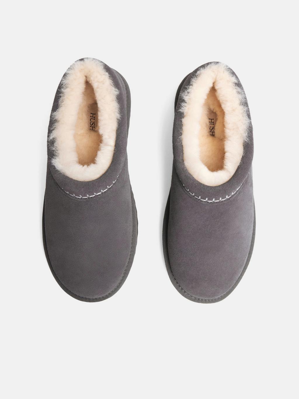 012247-2923-04 Padded Collar Sheepskin Snug Slippers