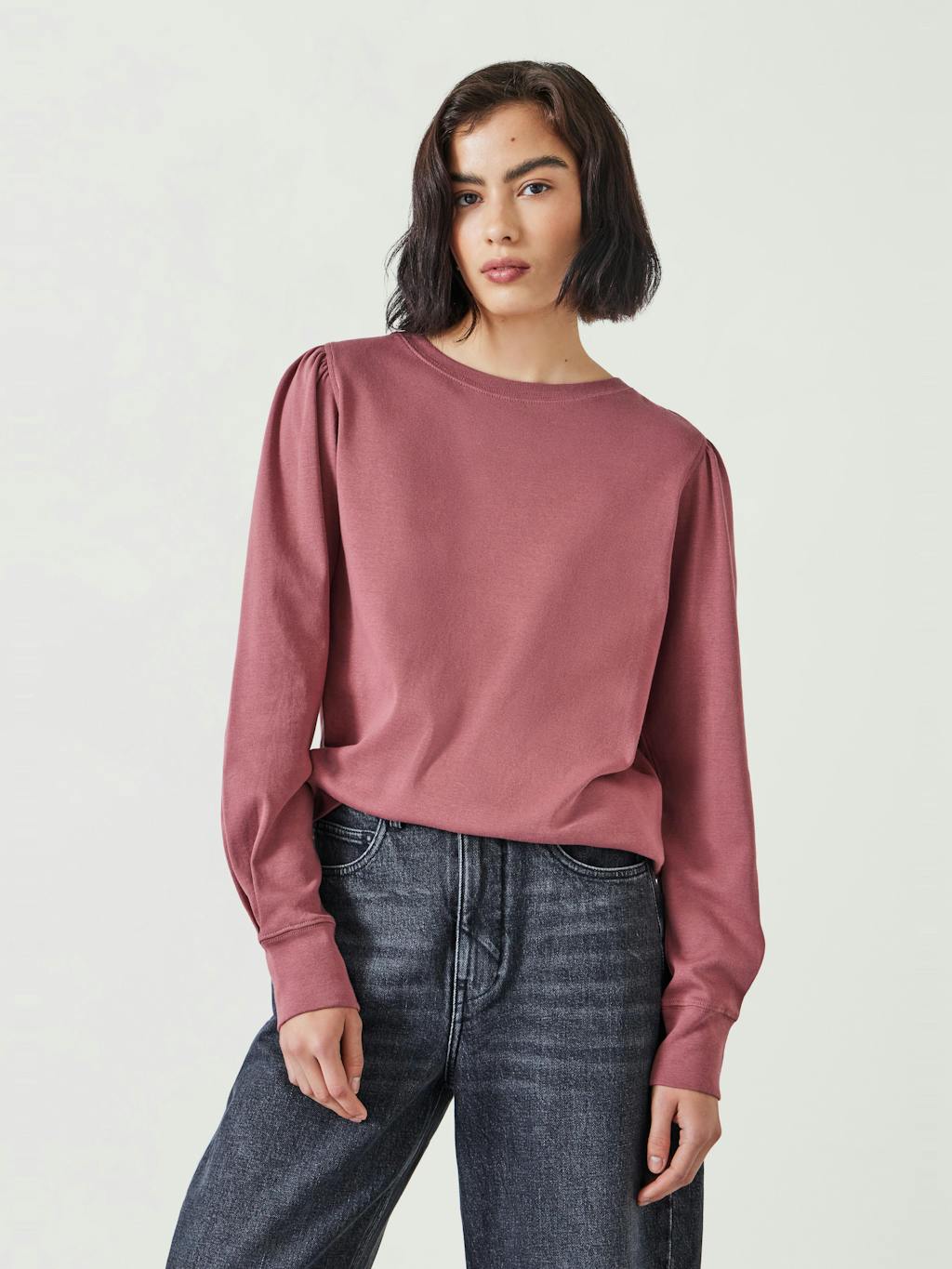 007404-1305-01 Emily Puff Sleeve Cotton Jersey Top