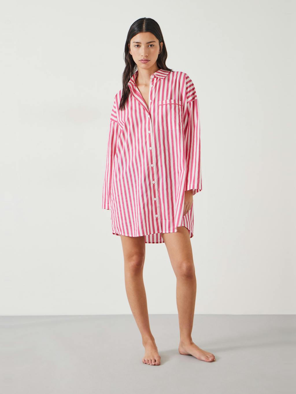 011025-0001-01 Emerson Striped Oversized Nightshirt
