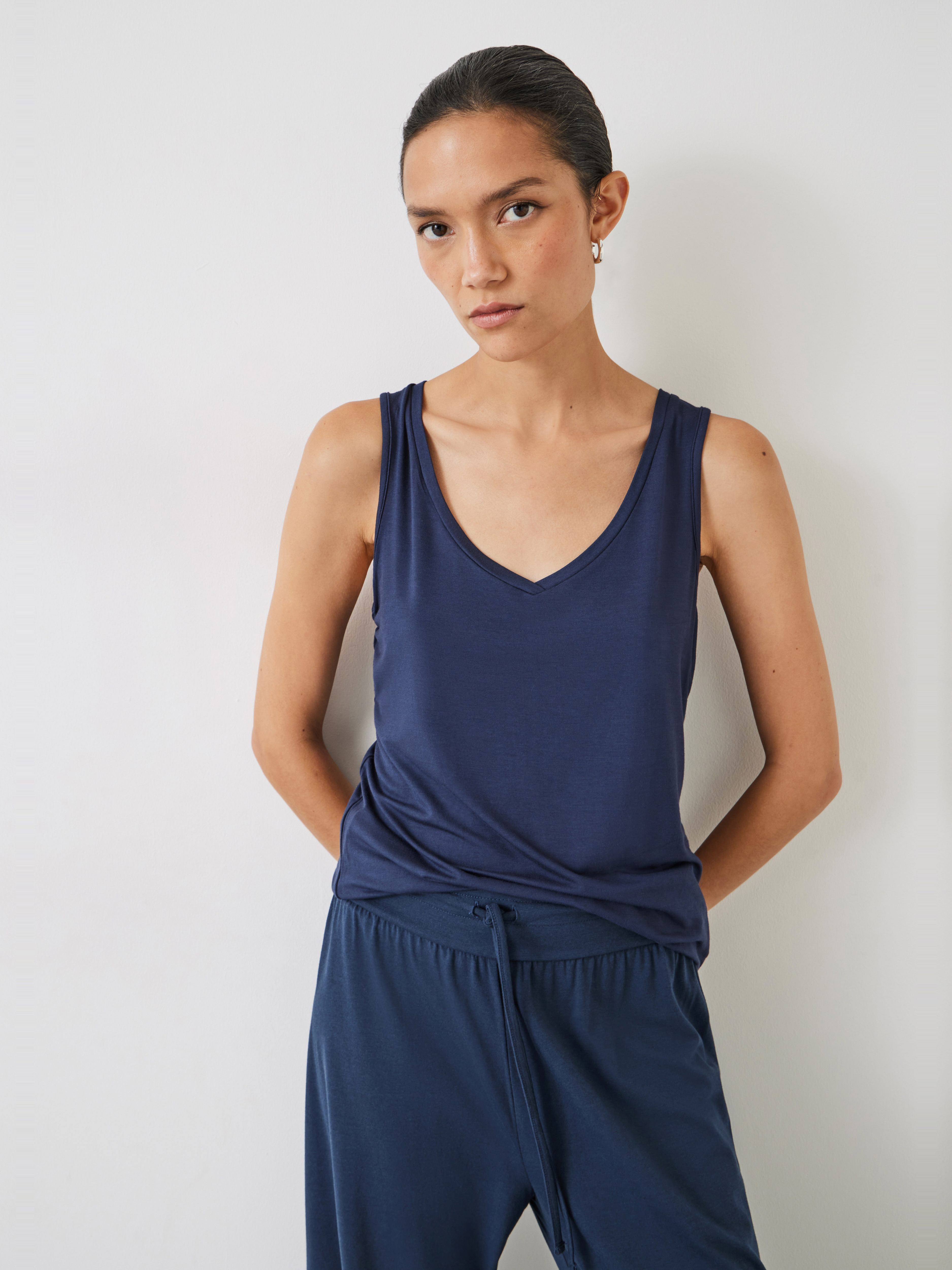 Sally V-Neck Jersey Vest Top