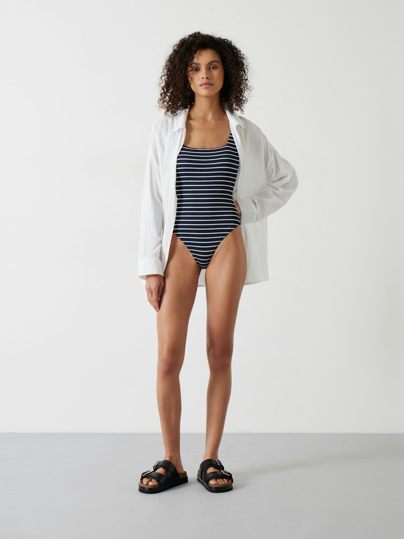 010868-1652-02 Lola Stripe Crinkle Scoop Swimsuit