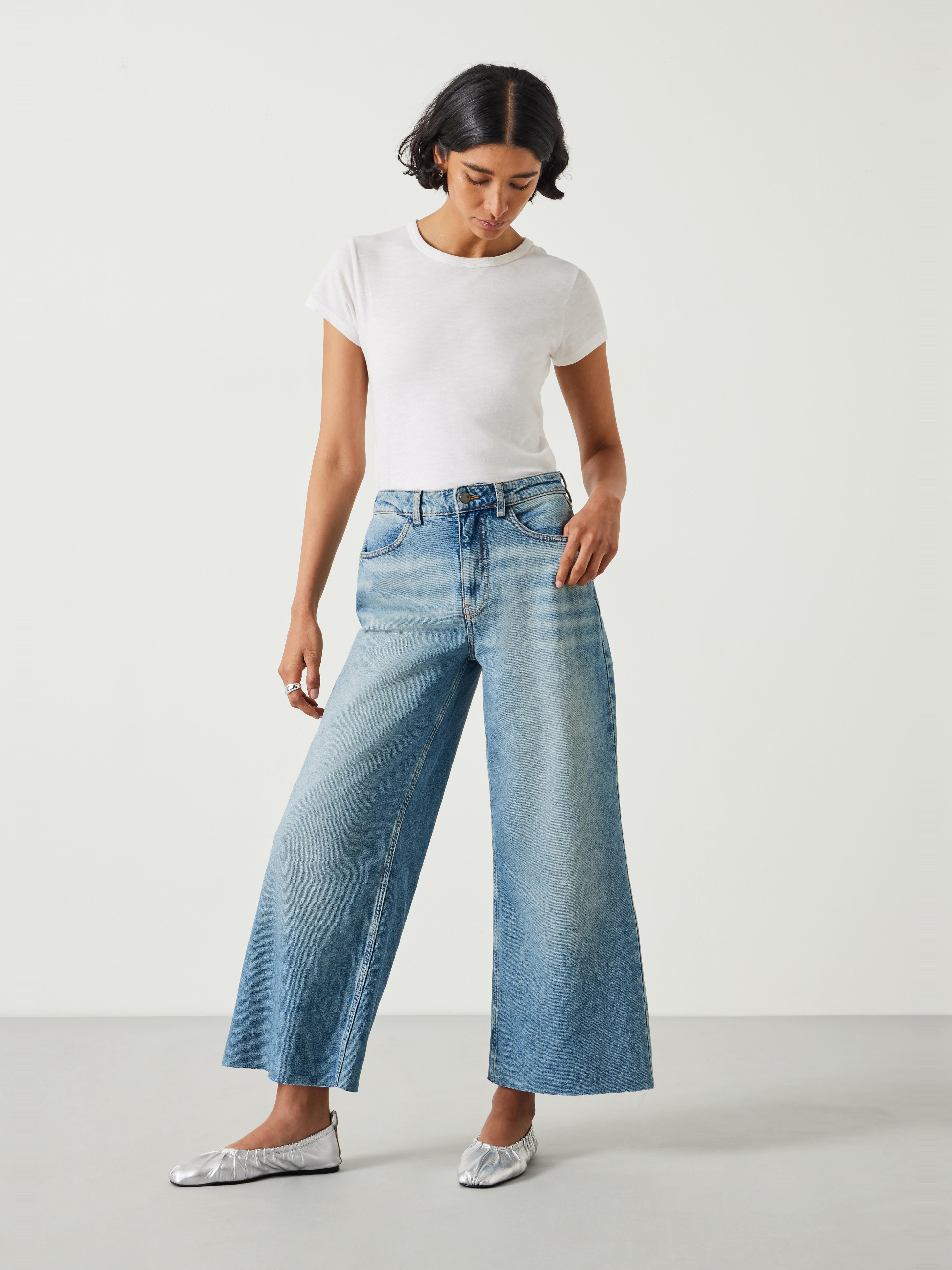Abi Cropped Wide Leg Jeans
