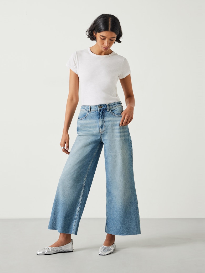 Abi Cropped Wide Leg Jeans